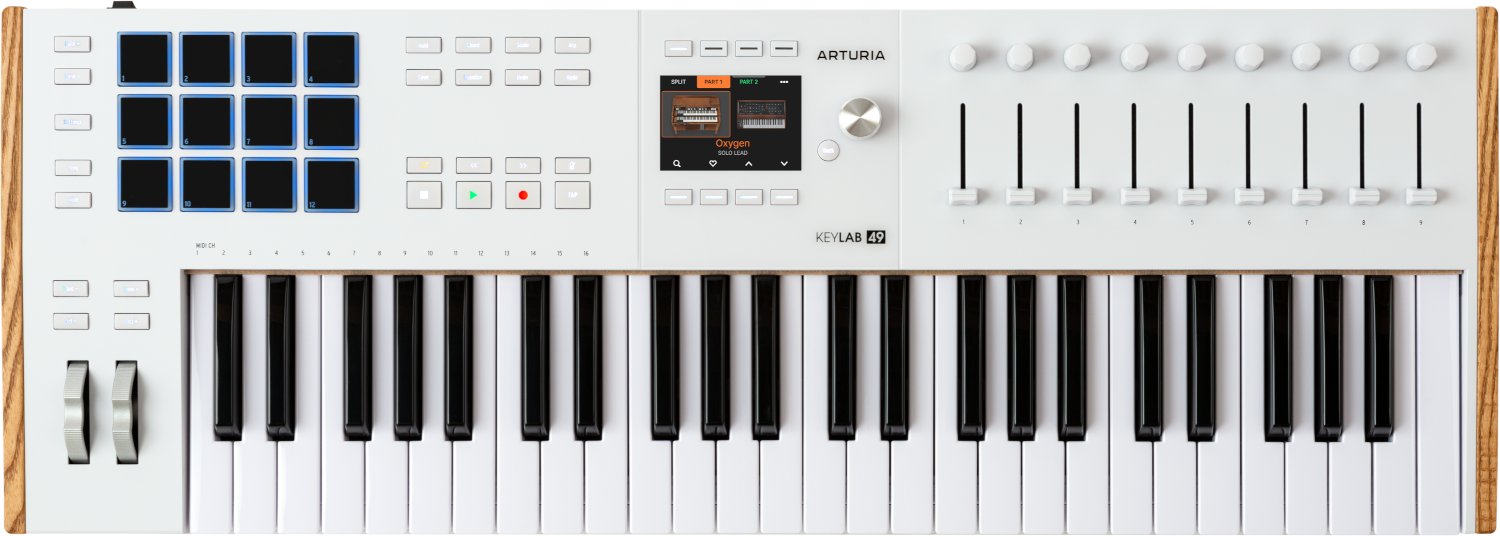 Arturia Keylab MK3 49 White MIDI Controller - KEYLAB_49_WHITE_TOP.jpg