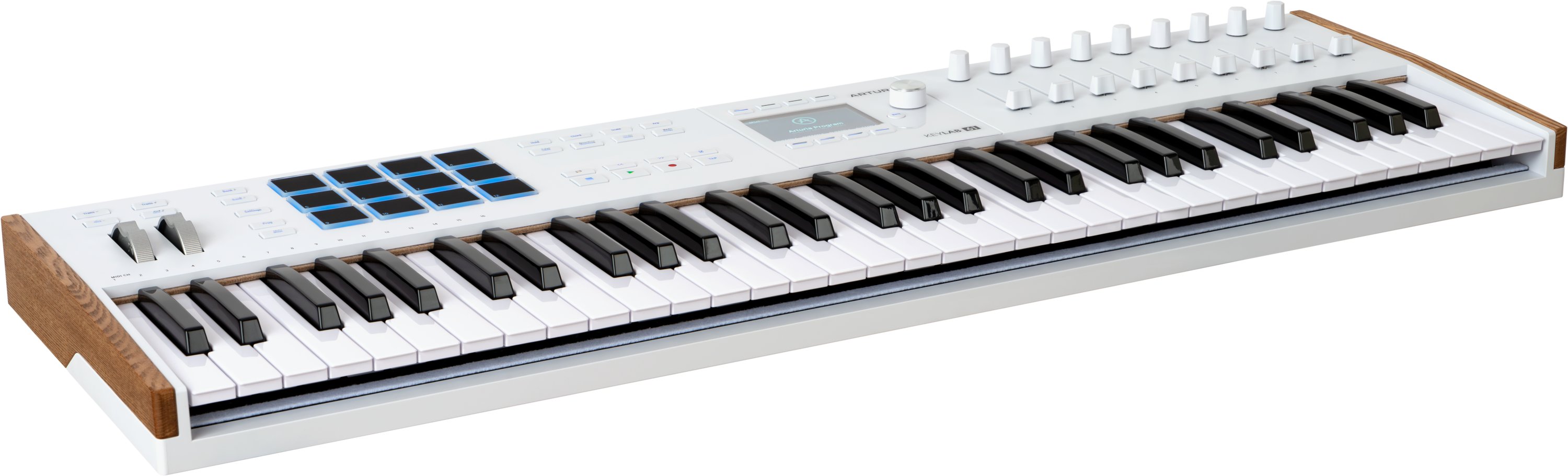Arturia Keylab MK3 61 White MIDI Keyboard & Controller - KEYLAB_61_WHITE_3-4_LEFT.jpg