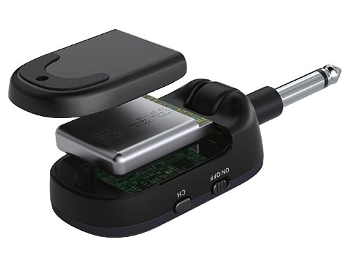 Xvive A58 - 5.8 GHz True Diversity Wireless Guitar System in Black - Xvive X58 - 5.8 GHz True Diversity Wireless Guitar System in Black battery.jpg