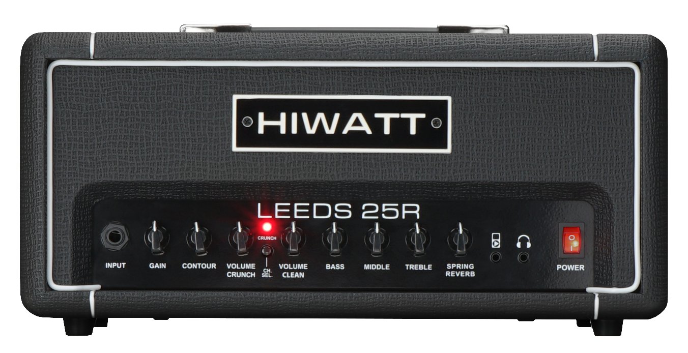 Hiwatt Leeds 25R Spring Reverb Amplifier Head in Black - HW_LEEDS-25R-HD-BLACK-FRONT.jpg