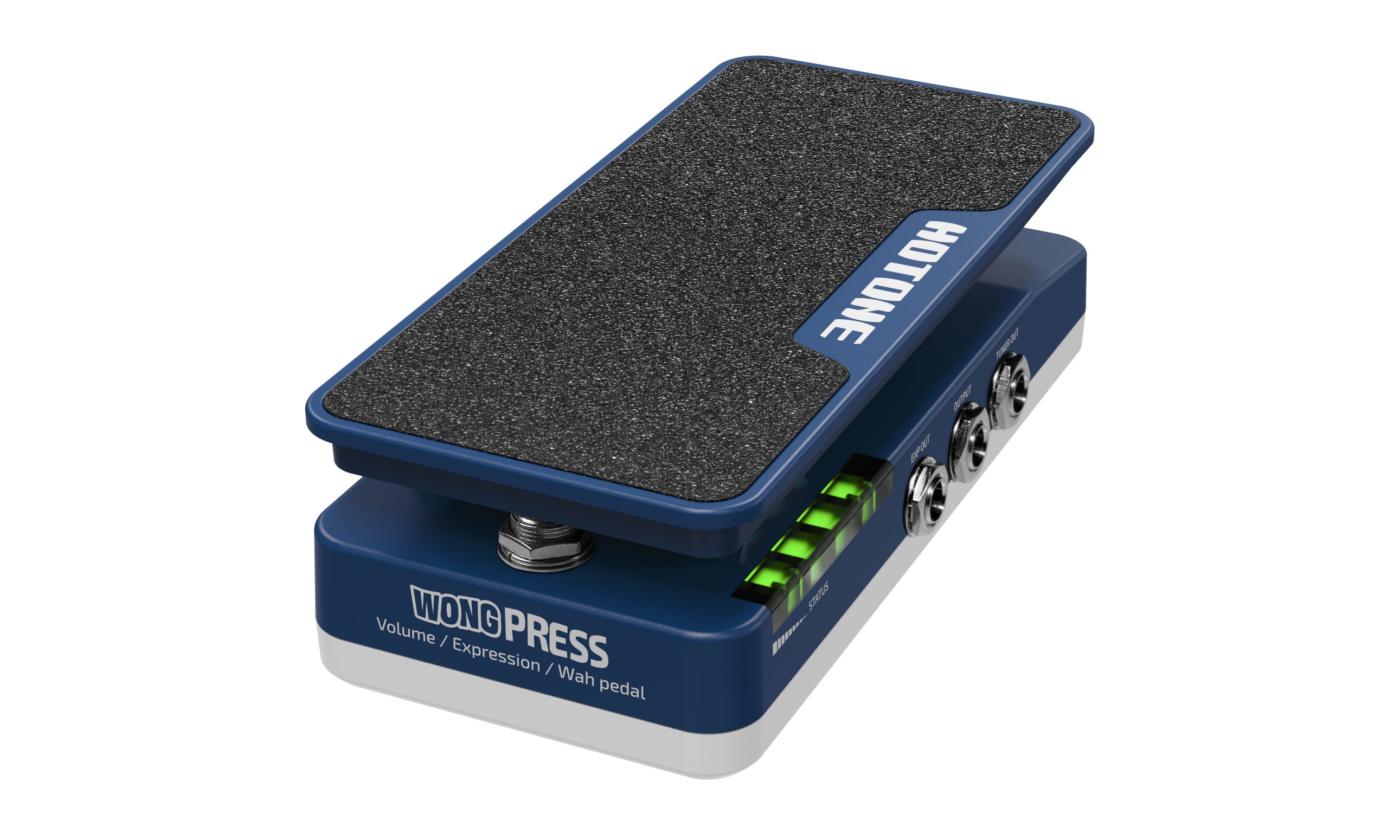 Hotone Cory Wong Press Expression Wah and Volume Wah Pedal - Wong Press_Left_Perspective_Hi_With Screen_V01_240717.jpg