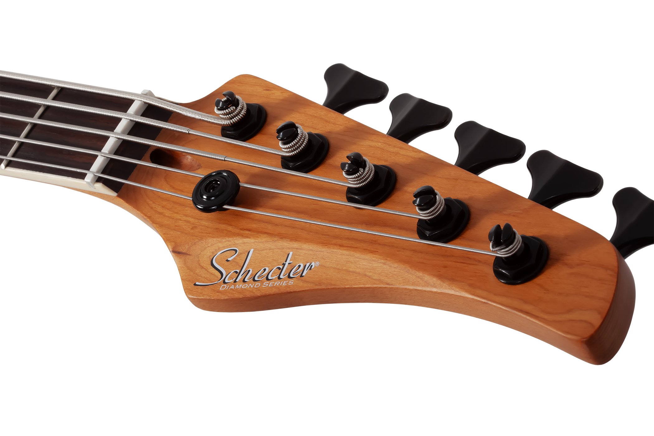 Schecter C-5 Standard Bass Guitar in Charcoal Satin - C-5 STANDARD CHARCOAL SATIN 3973 HEADSTOCK.jpg