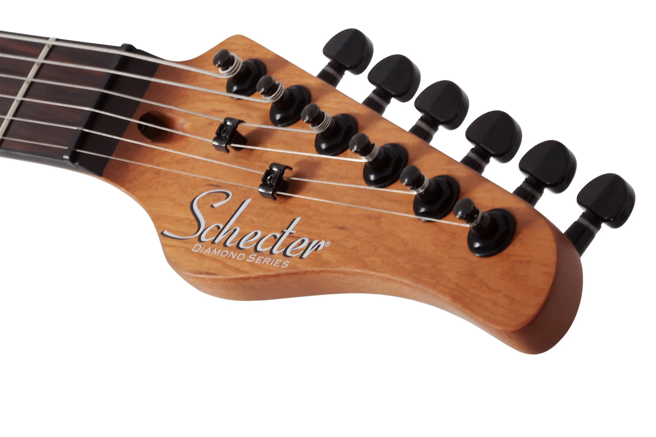 Schecter PT Standard Electric Guitar in Purple Burst Burl - PT STANDARD PURPLE BURST BURL 3956 HEADSTOCK.jpg