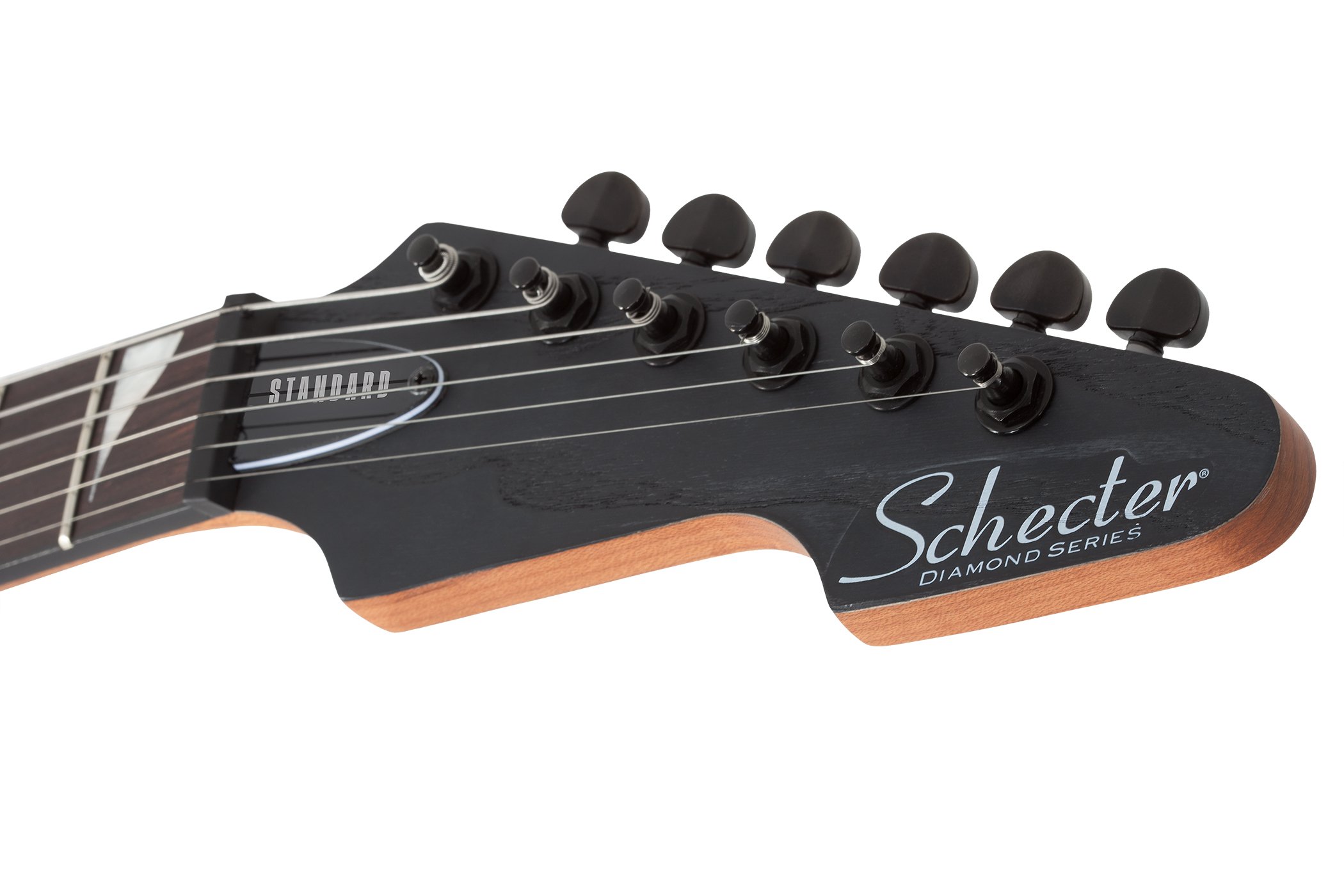 Schecter Avenger Standard Electric Guitar in Charcoal Satin - Avenger Standard Charcoal Satin 3964 HEADSTOCK copy.jpg