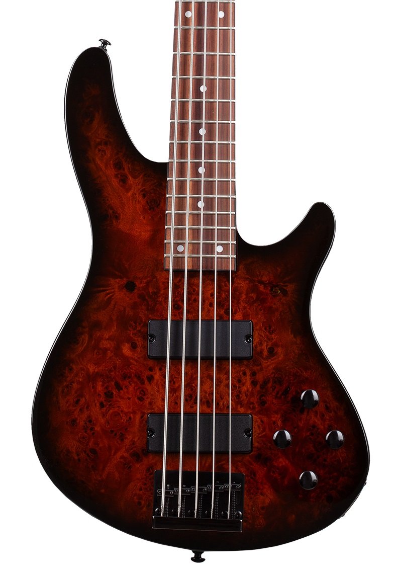 Schecter C-5 Standard Bass Guitar in Tobacco Burl - C-5 STANDARD TOBACCO BURL 3972 FLAT copy-hero.jpg