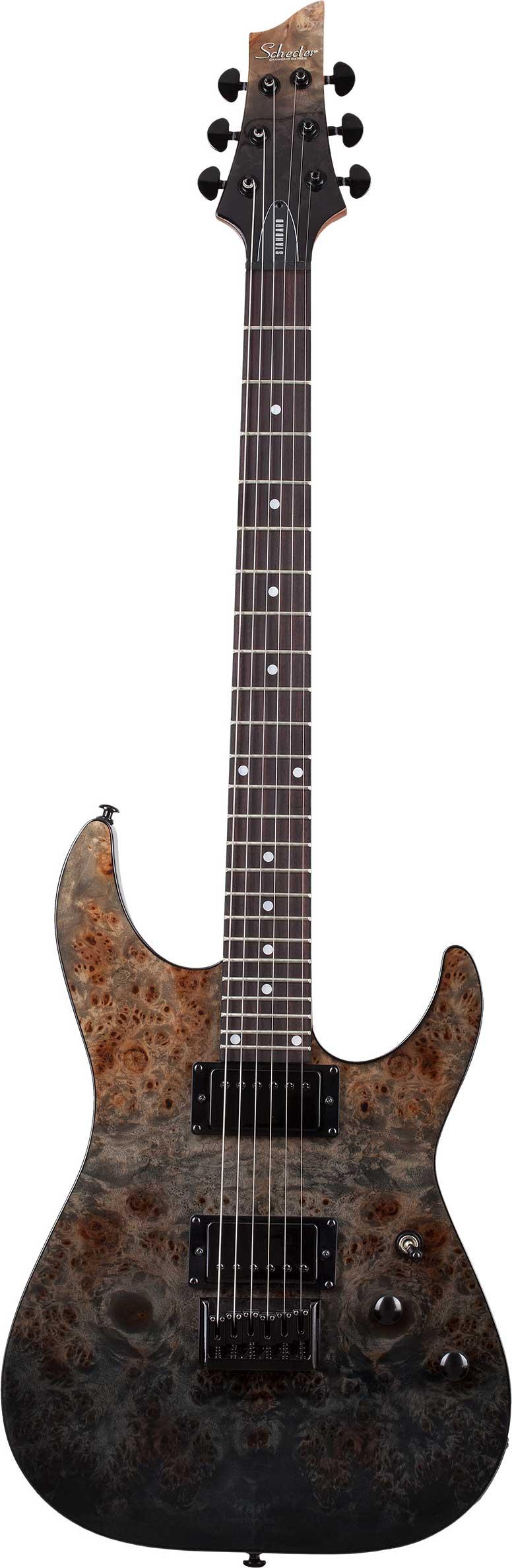 Schecter C-1 Standard Electric Guitar in Black Fade Burst Burl - 240827428778008f.jpg