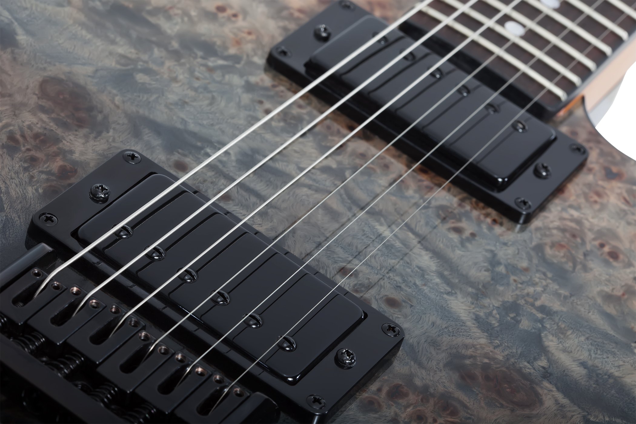 Schecter PT Standard Electric Guitar in Black Fade Burst Burl - PT STANDARD BLACK FADE BURST BURL 3955 PICKUPS.jpg
