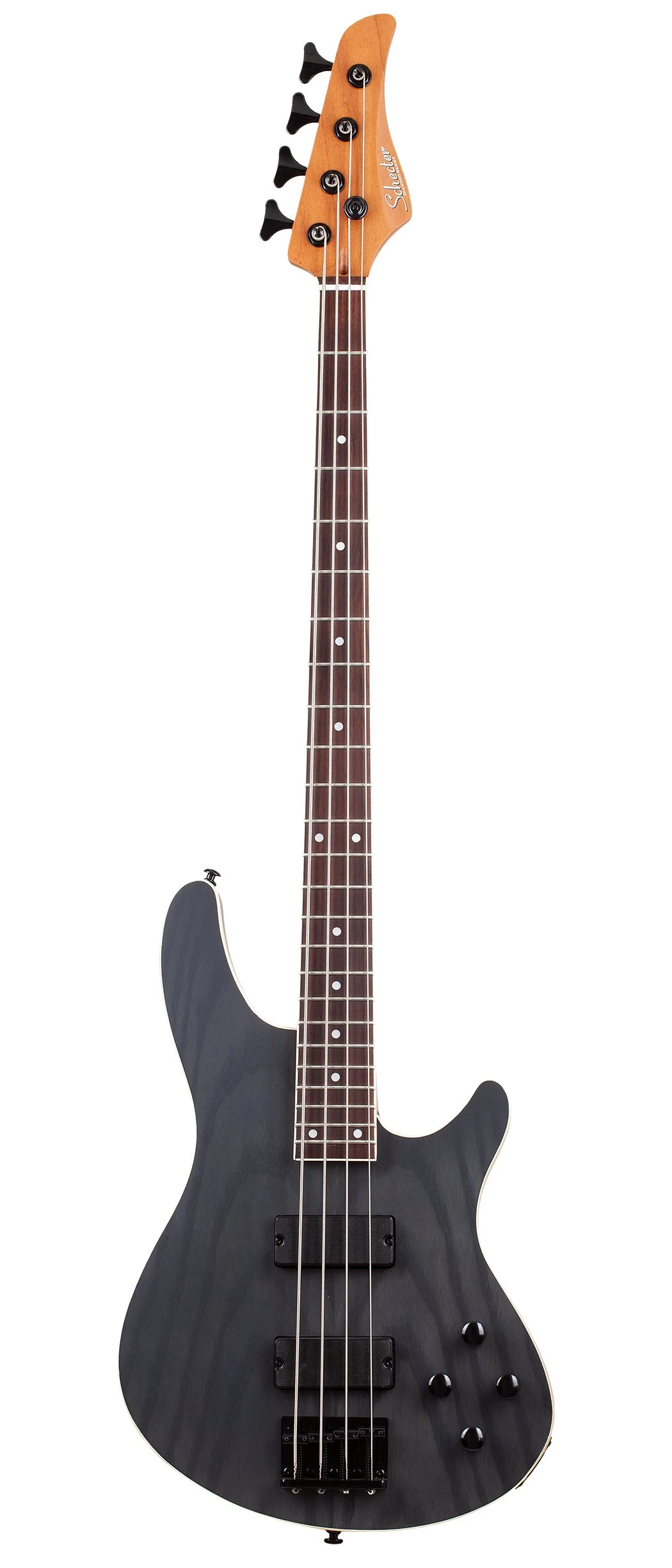 Schecter C-4 Standard Bass Guitar in Charcoal Satin - C-4 STANDARD CHARCOAL SATIN 3971 FLAT copy.jpg