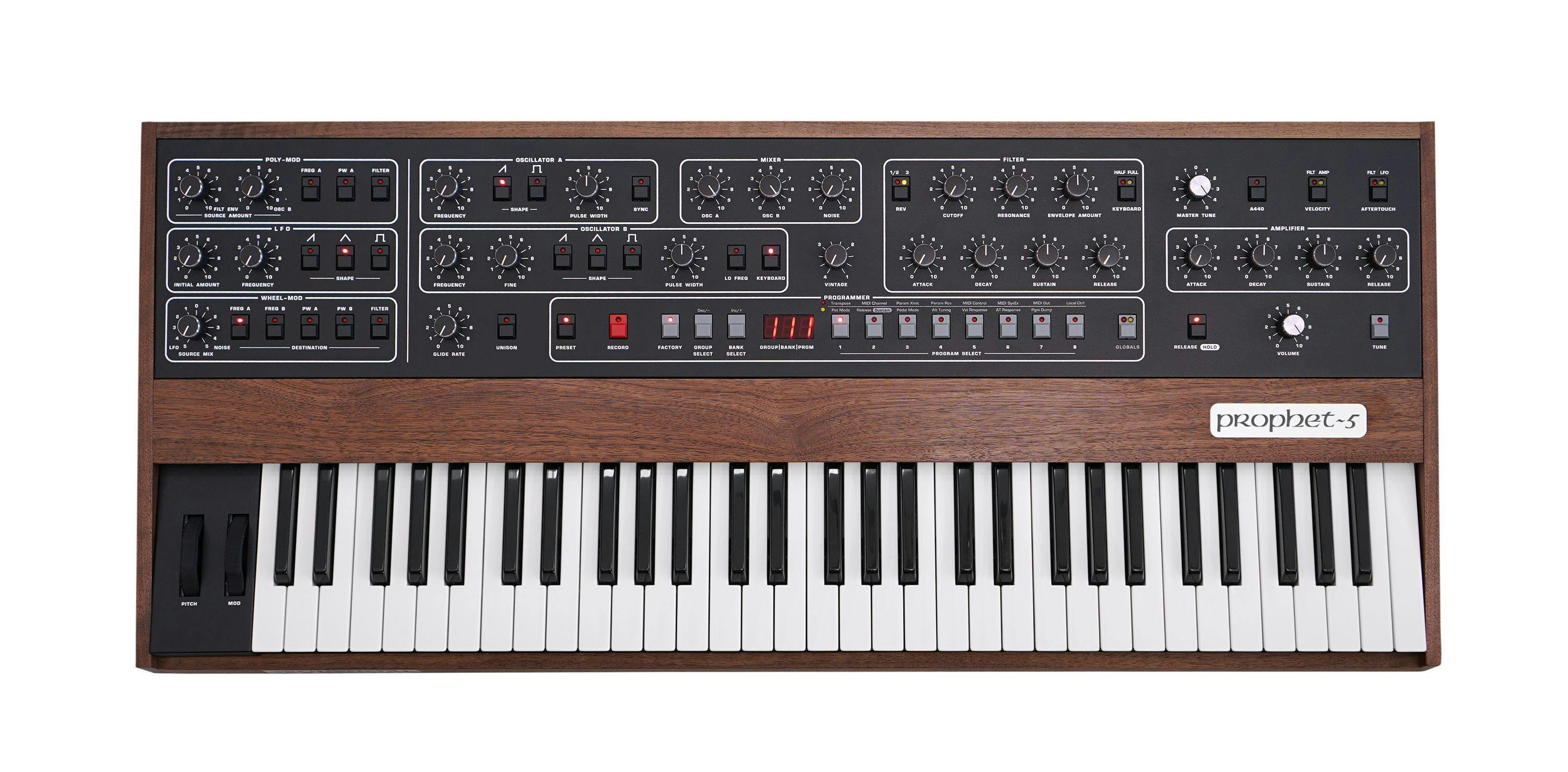 Sequential Prophet-5 Synth - 408845-Prophet-5 Top.jpg