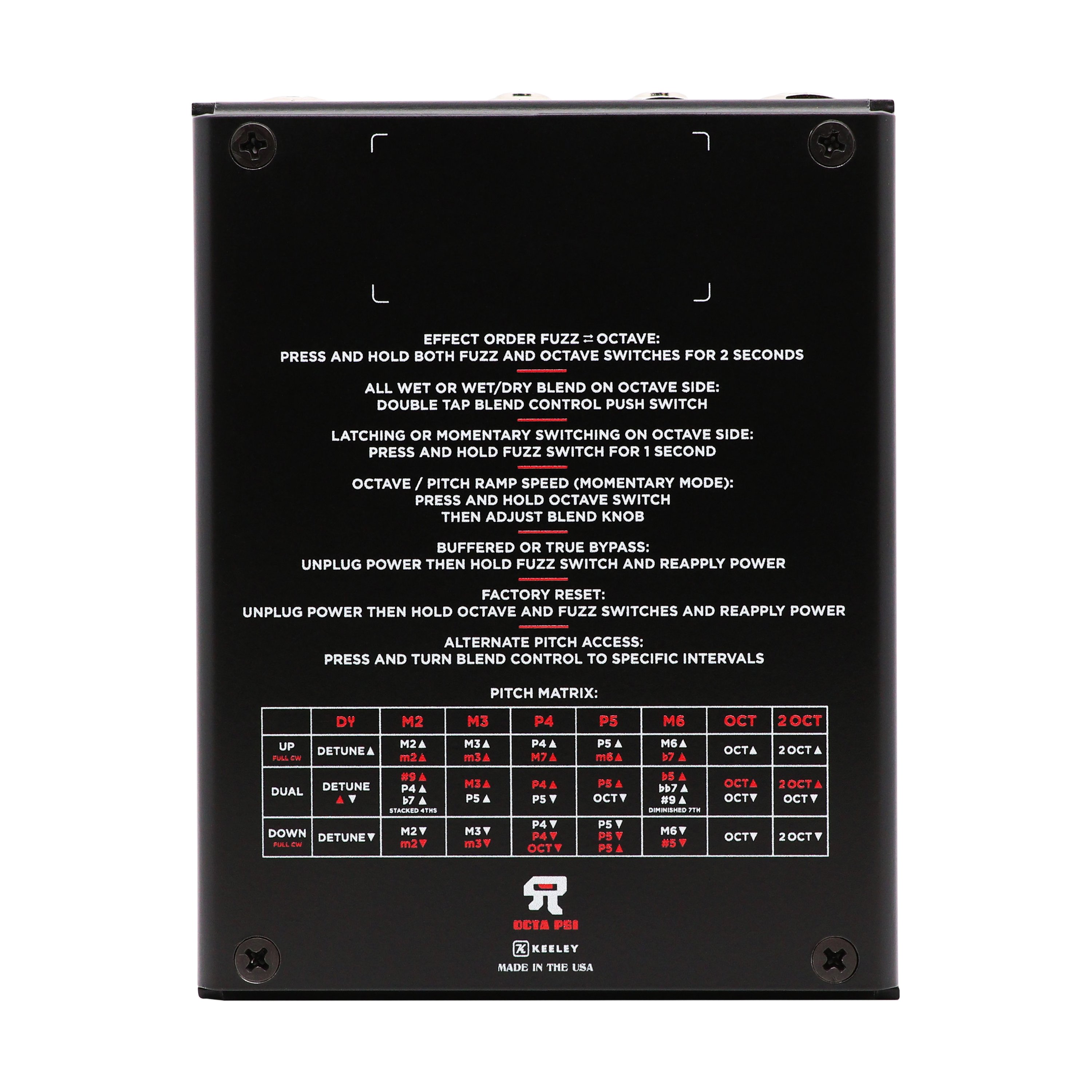 Keeley Electronics OCTA PSI Transfigurating Fuzz - keeley_electronics-octa_psi-rear.jpg