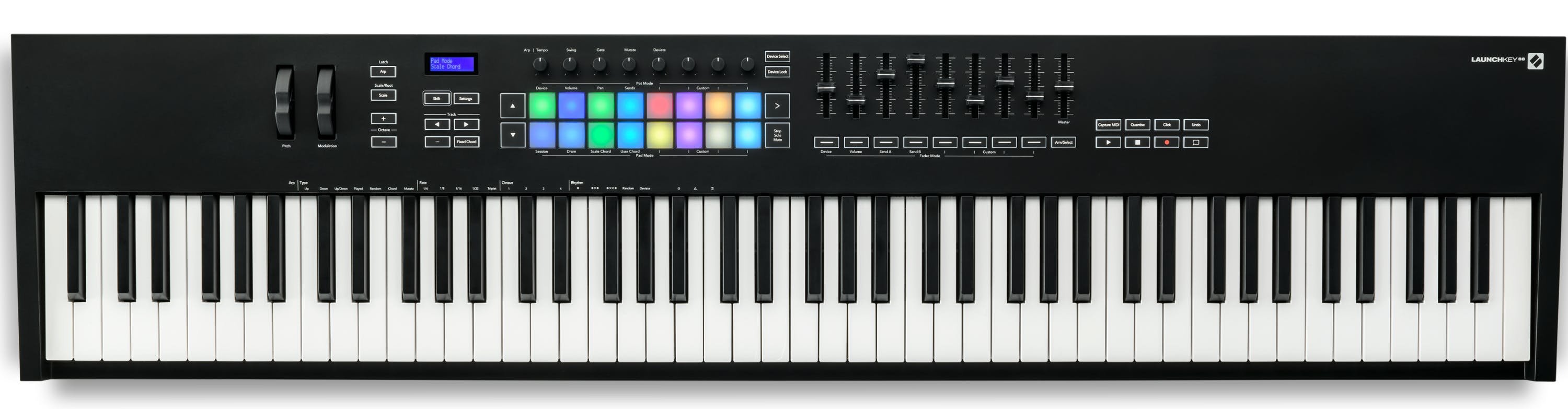 Novation Launchkey 88 MK3 MIDI Keyboard & Controller - 508198-LK88_overhead_HR.jpg