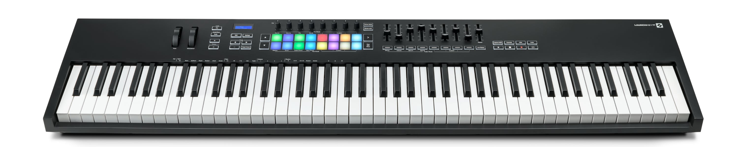Novation Launchkey 88 MK3 MIDI Keyboard & Controller - 508199-LK88_front-elevated_HR.jpg