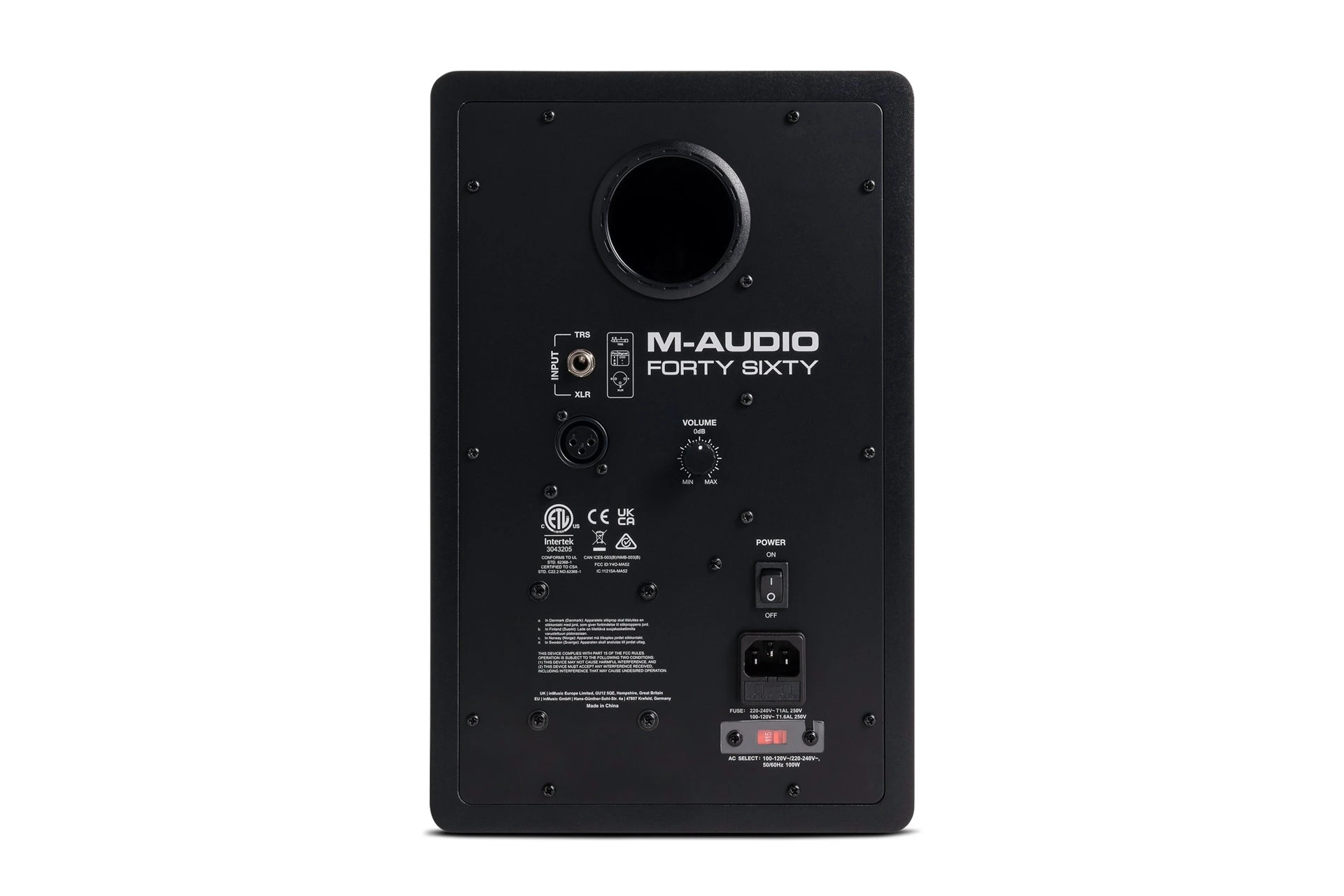 M-Audio Forty Sixty 100W 6.5" Studio Monitor - M-AUDIO - Forty Sixty - Rear - Web.jpg