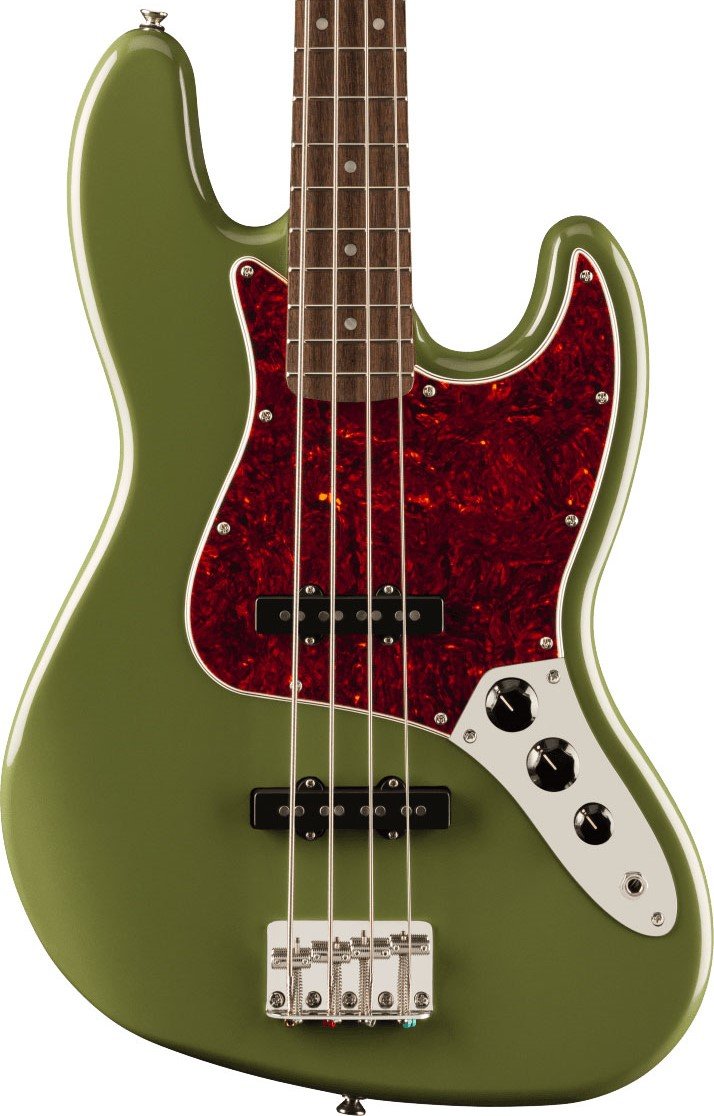 Squier Classic Vibe '60s Jazz Bass in Olive with Matching Headstock - 0374529576 1.jpg