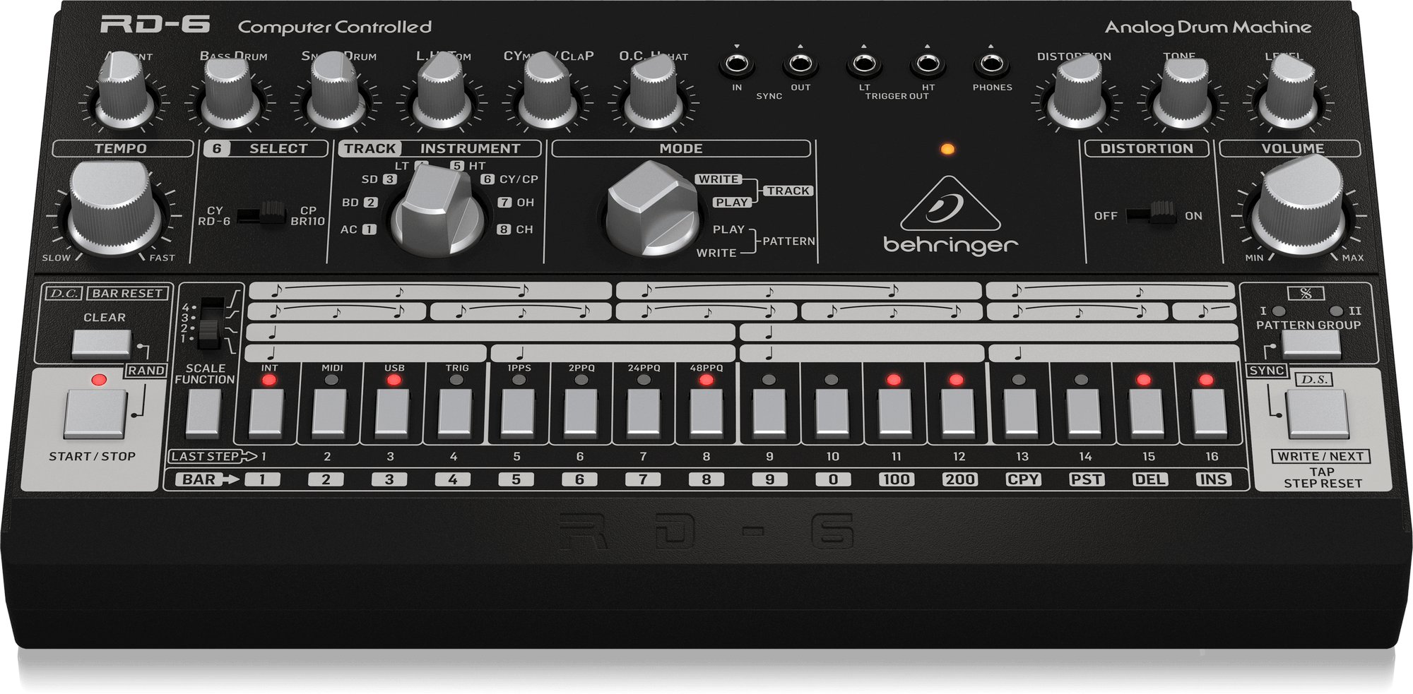 Behringer RD-6-BK Classic Analog Drum Machine in BLACK