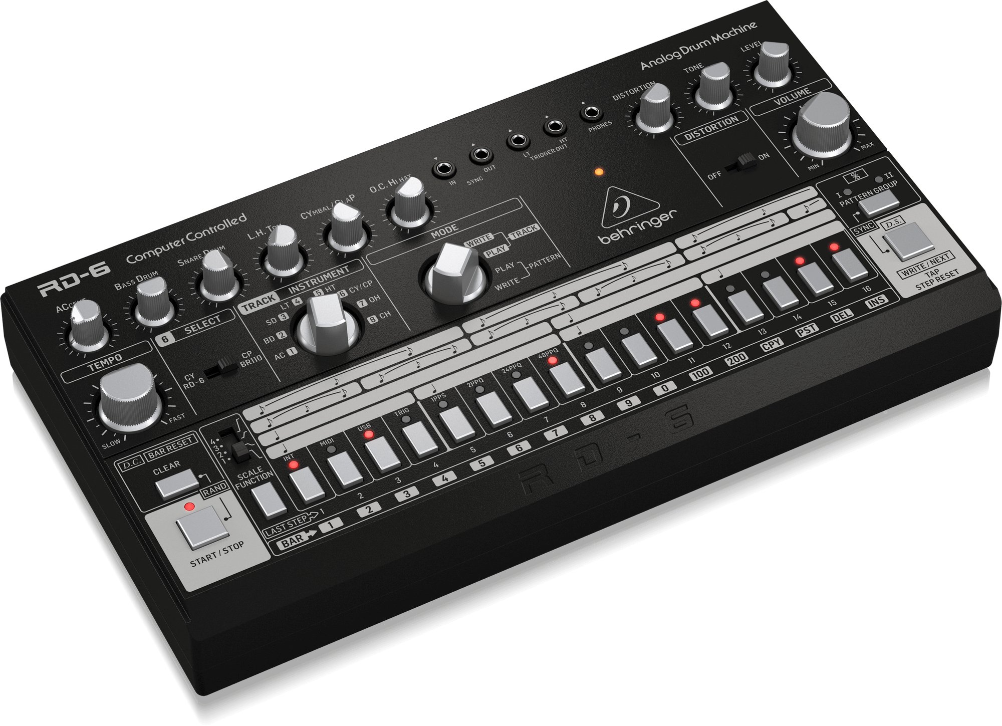 Behringer RD-6-BK Classic Analogue Drum Machine in Black - Andertons