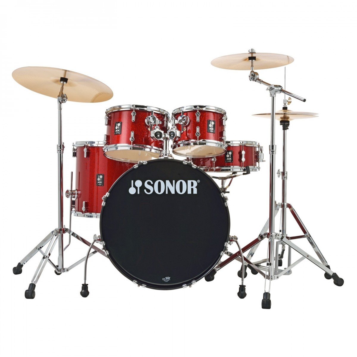 Sonor AQX Stage Drum Kit in Red Moon Sparkle 22 with Cymbals and 1000 Series Hardware - 17507449.jpg