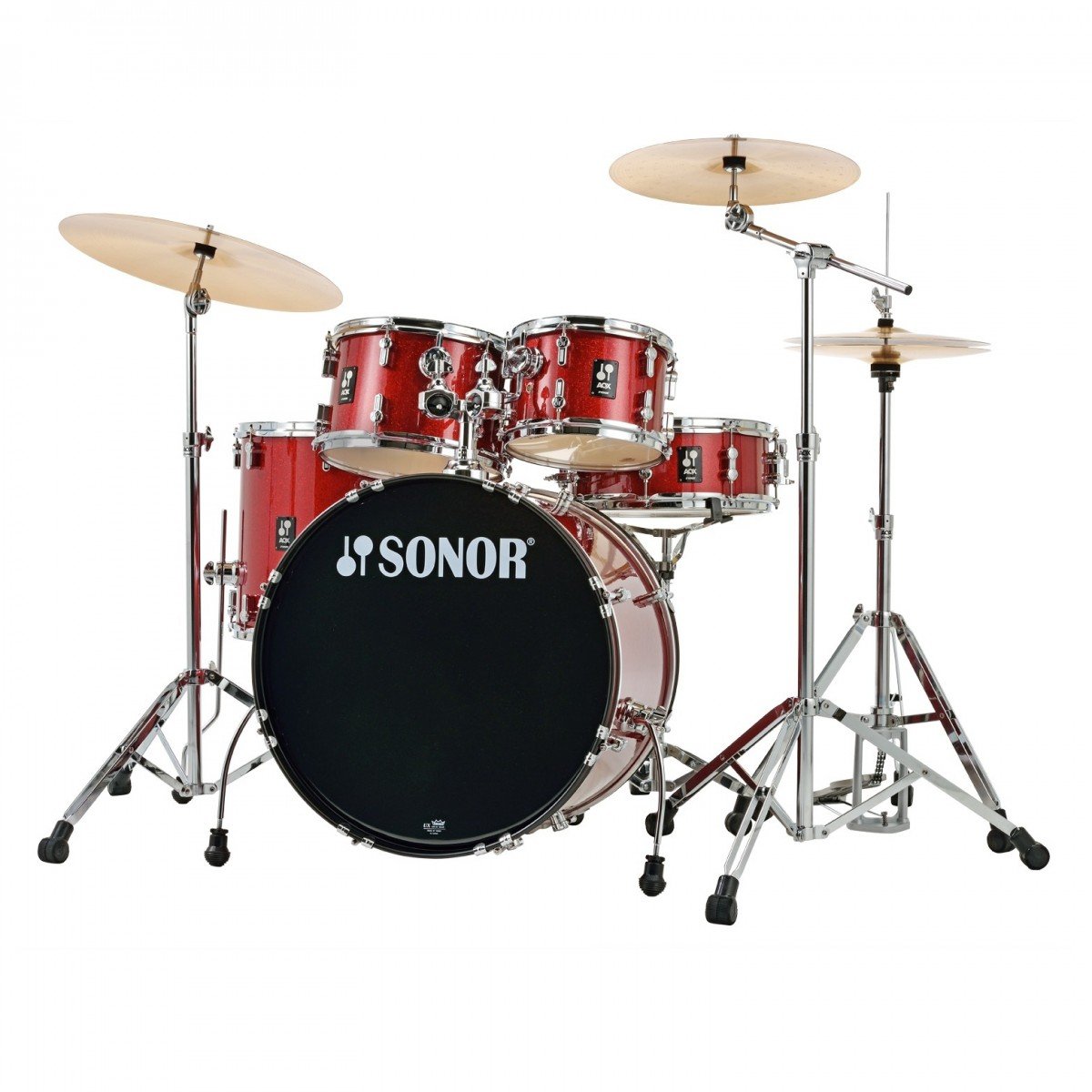 Sonor AQX Stage Drum Kit in Red Moon Sparkle 22 with Cymbals and 1000 Series Hardware - 17507449 2.jpg