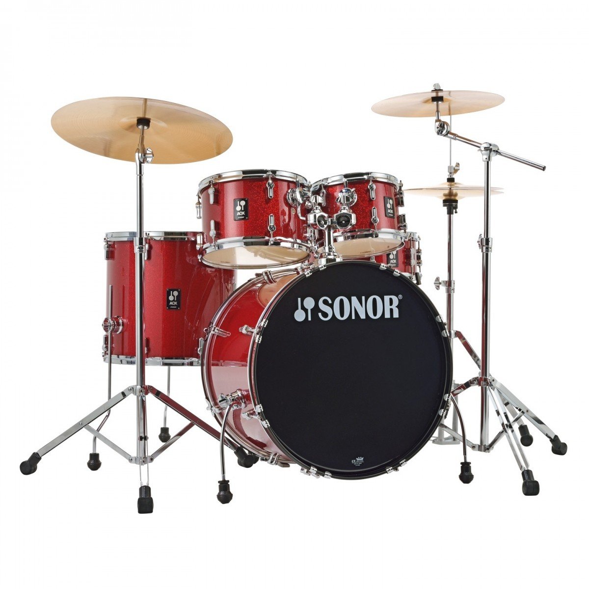 Sonor AQX Stage Drum Kit in Red Moon Sparkle 22 with Cymbals and 1000 Series Hardware - 17507449 1.jpg