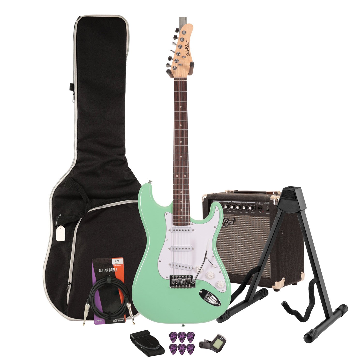 Eastcoast ST1 Surf Green Electric Guitar Bundle With 15W Amp & Accessories - BUN-EC-ST1-SFG15.jpg