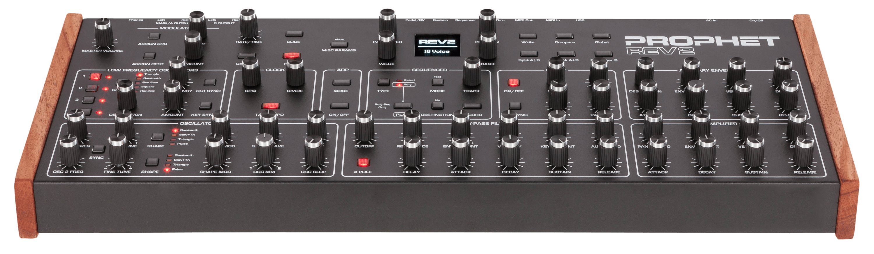Dave Smith Prophet REV2 Polyphonic 16-Voice Desktop Synth - 384366-Rev2-Module-Front-Angle.jpg