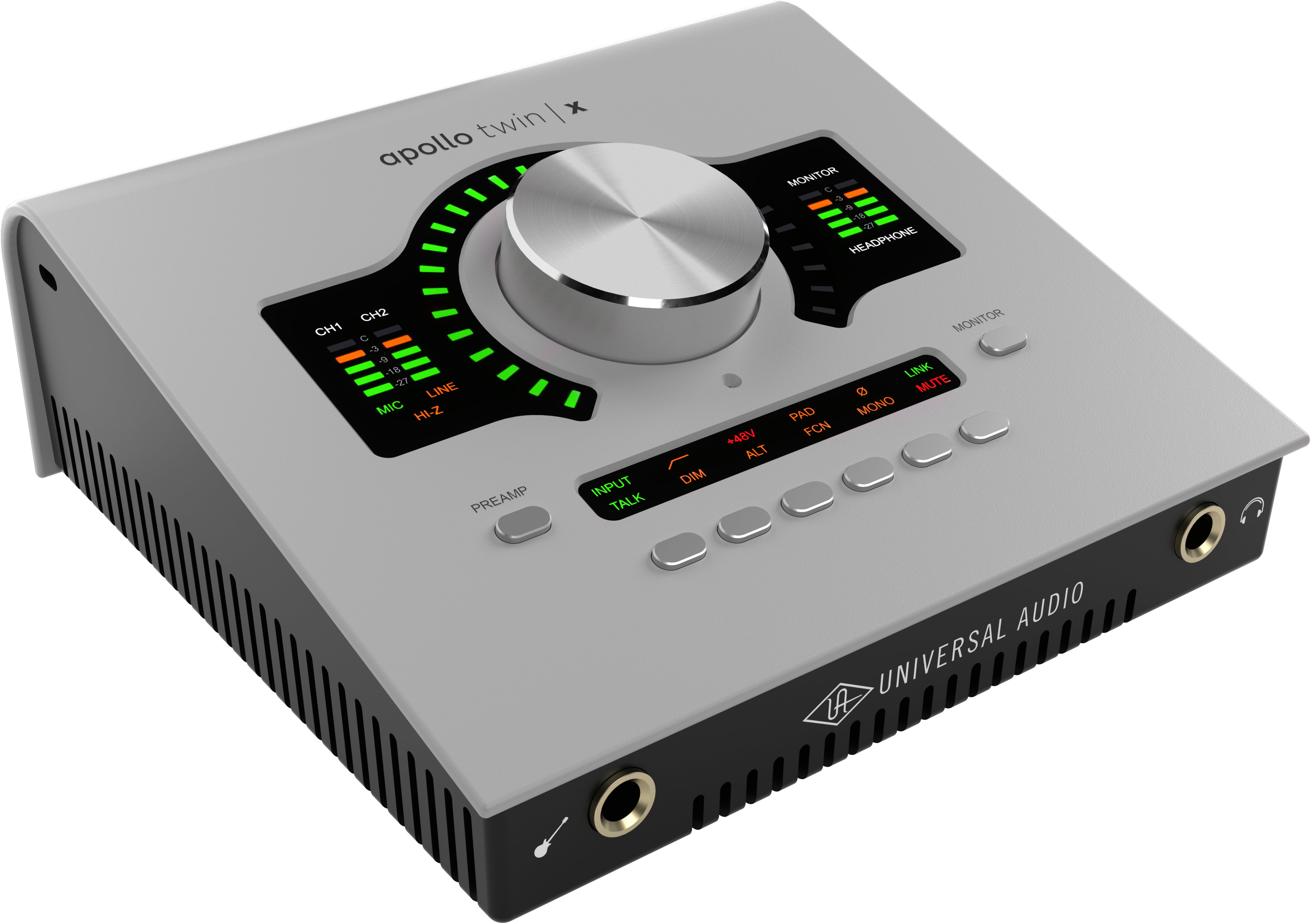 Universal Audio Apollo Twin X QUAD Gen 2 UAD Analog Classics Audio Interface - Apollo_Twin_X_Gen2_3Qtr_Trans.jpg