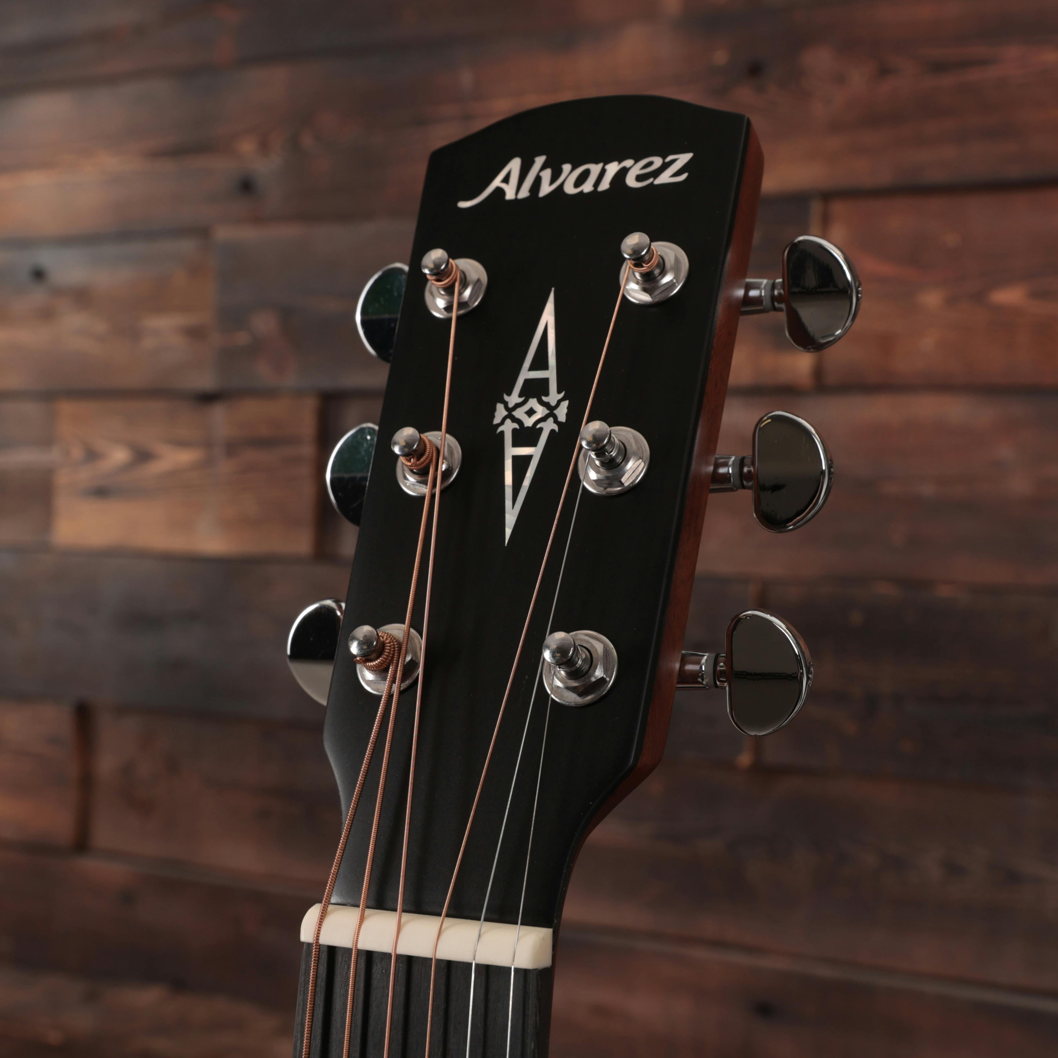 Alvarez Performer AG60CE Grand Auditorium Electro Acoustic in Shadowburst - AG60CEPERFORMER-ag60-grand-performer-alvarez-headstock-front.jpg