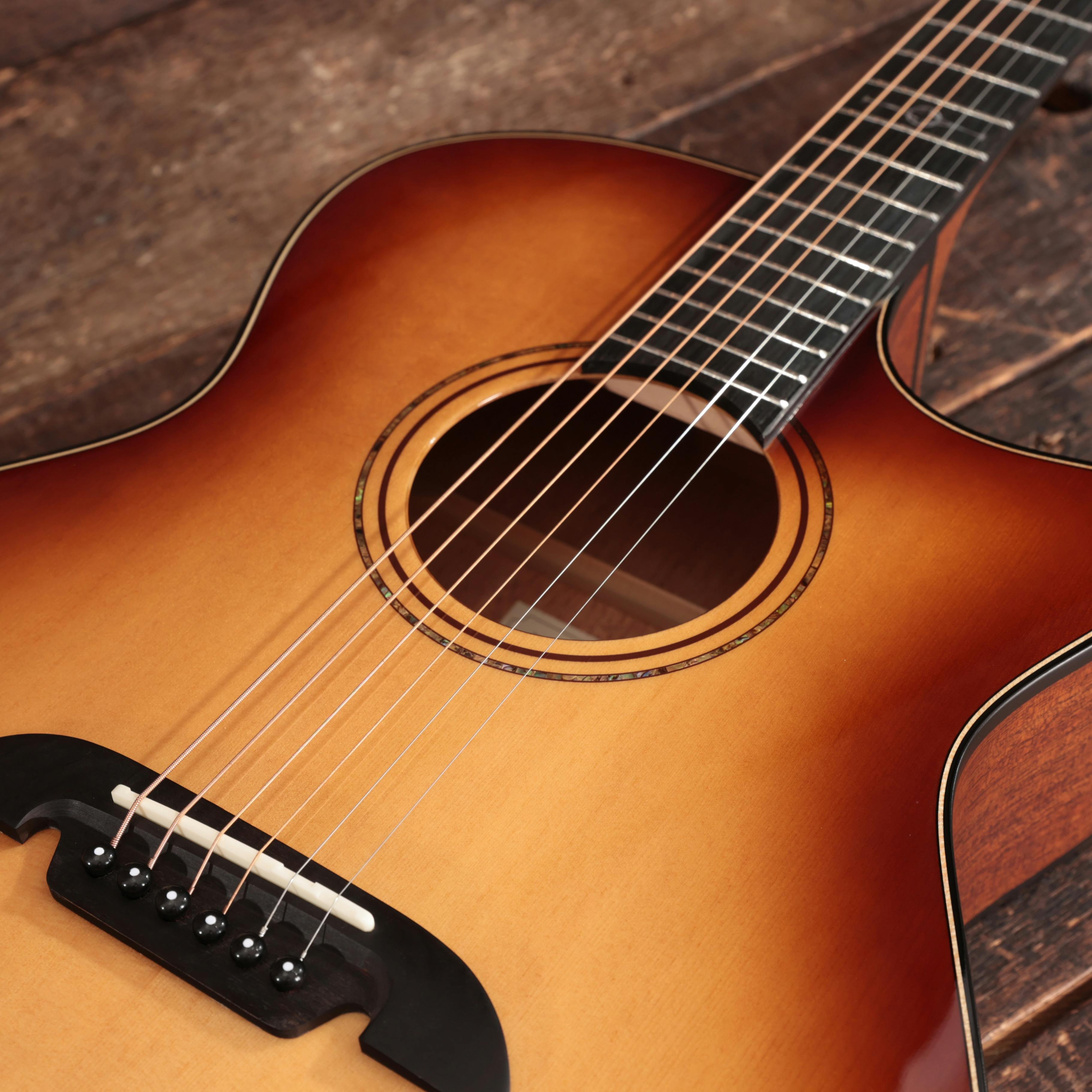 Alvarez Performer AG60CE Grand Auditorium Electro-Acoustic in Shadowburst - AG60CEPERFORMER-ag60-grand-performer-alvarez-saddle.jpg