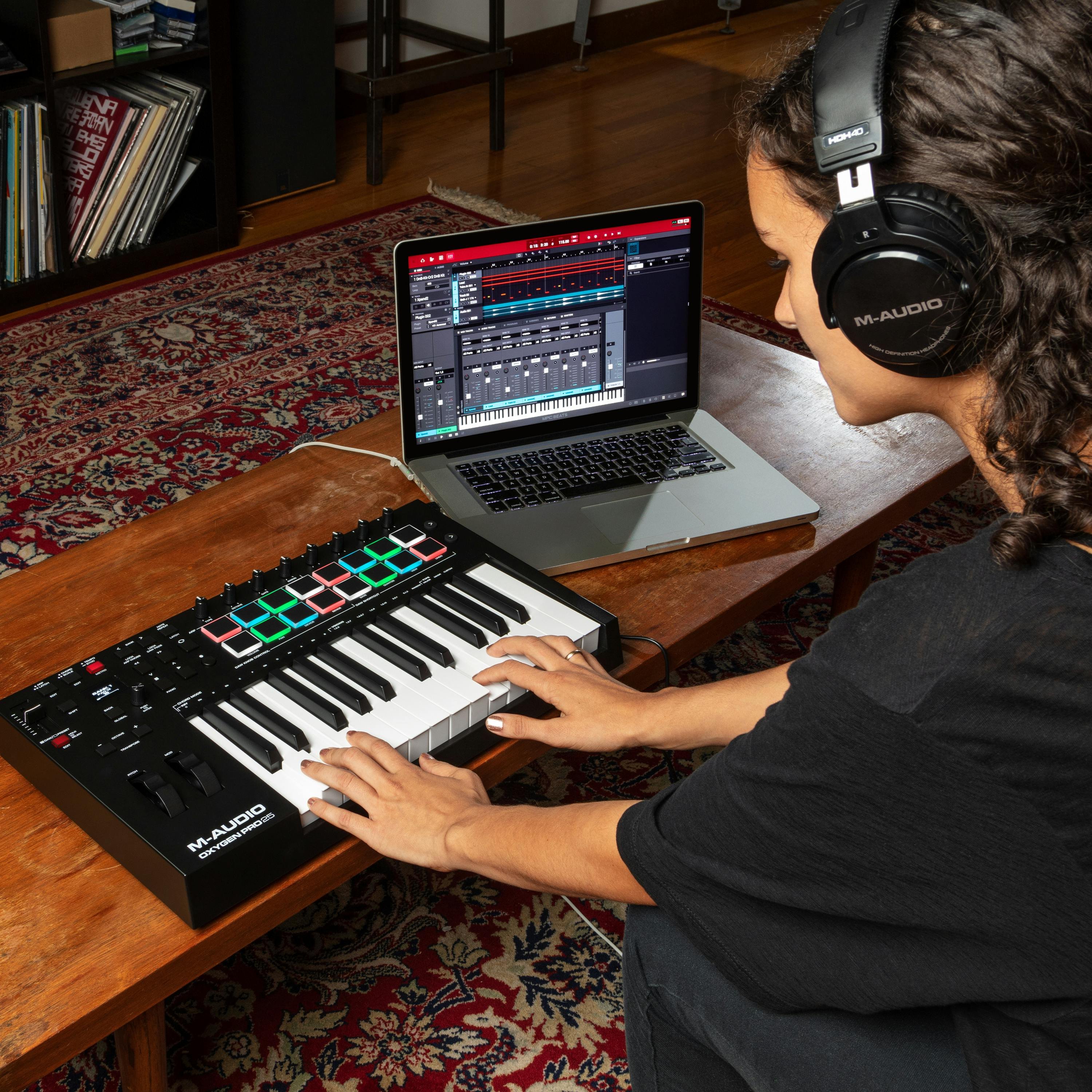 M-Audio Oxygen Pro 25 MIDI Keyboard & Controller - 419776-25 lifestyle 1.jpg