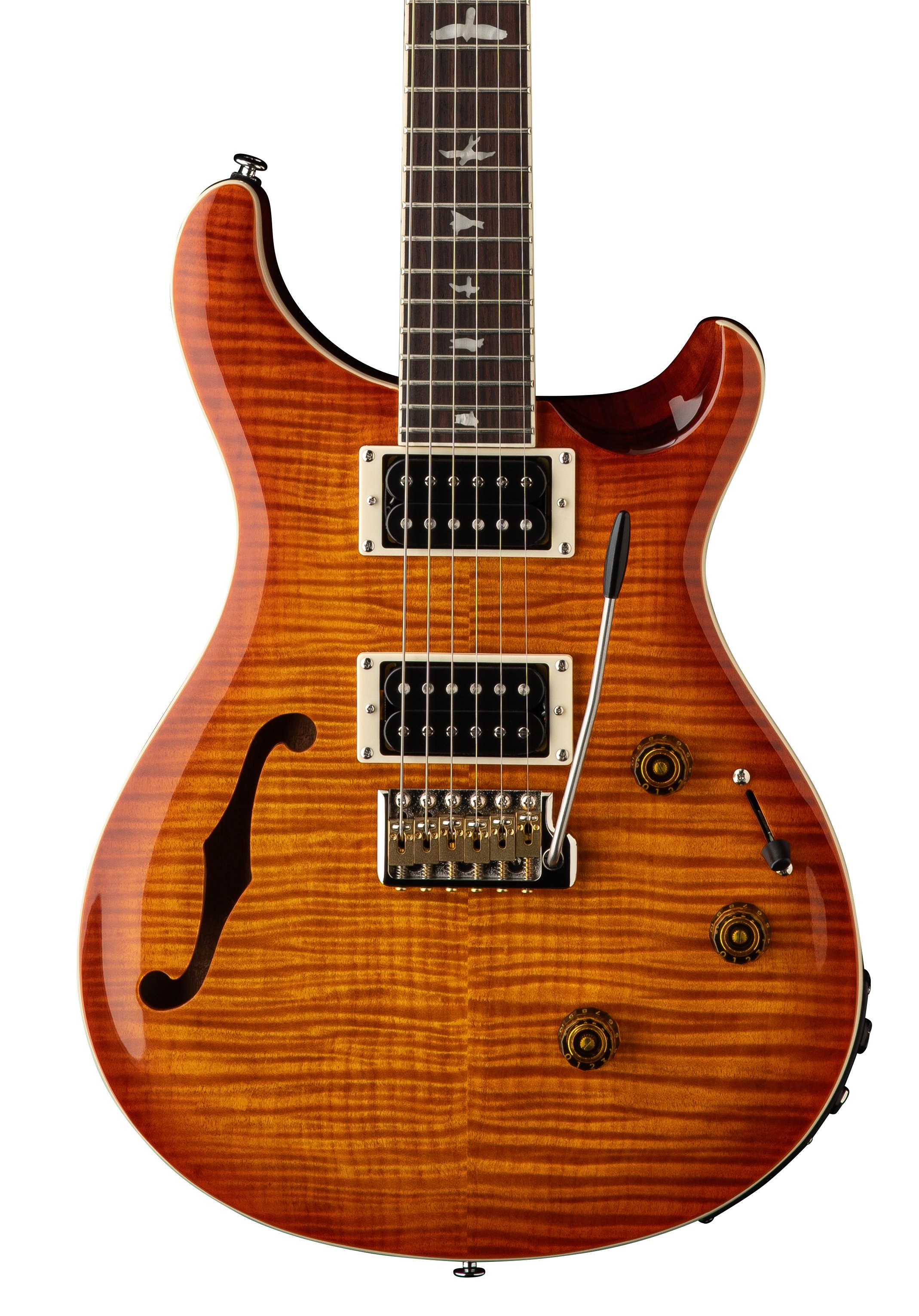 PRS SE Custom 24 Semi-Hollow Piezo Electric Guitar in Vintage Sunburst - SE Custom 24 Semi-Hollow Piezo Vintage Sunburst-hero.jpg
