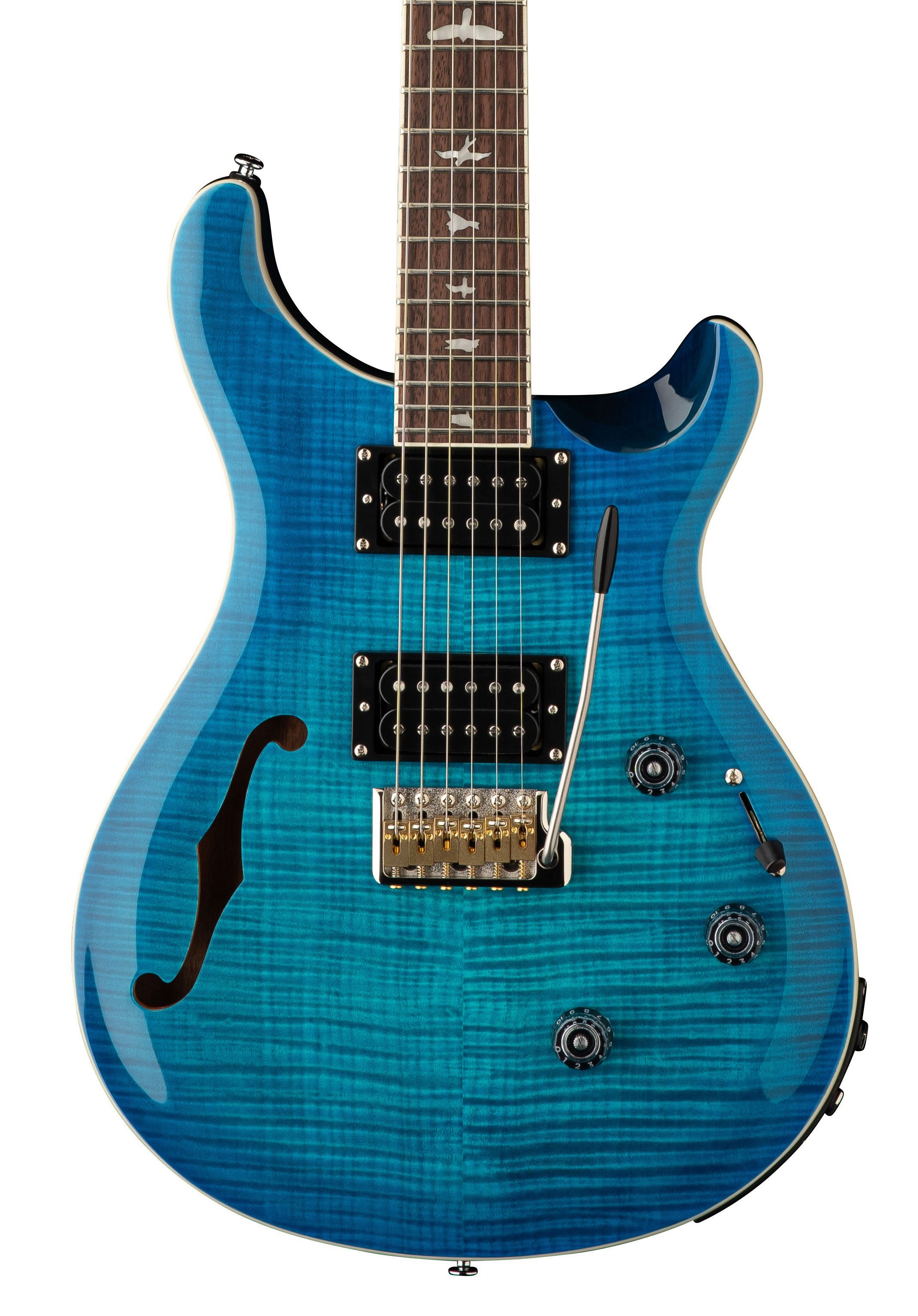 PRS SE Custom 24 Semi-Hollow Piezo Electric Guitar in Lake Blue - SE Custom 24 Semi-Hollow Piezo Lake Blue-hero.jpg