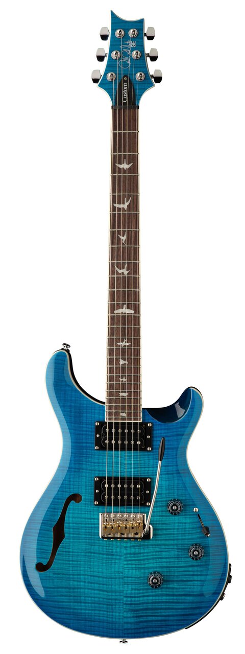 PRS SE Custom 24 Semi-Hollow Piezo Electric Guitar in Lake Blue - SE Custom 24 Semi-Hollow Piezo Lake Blue.jpg
