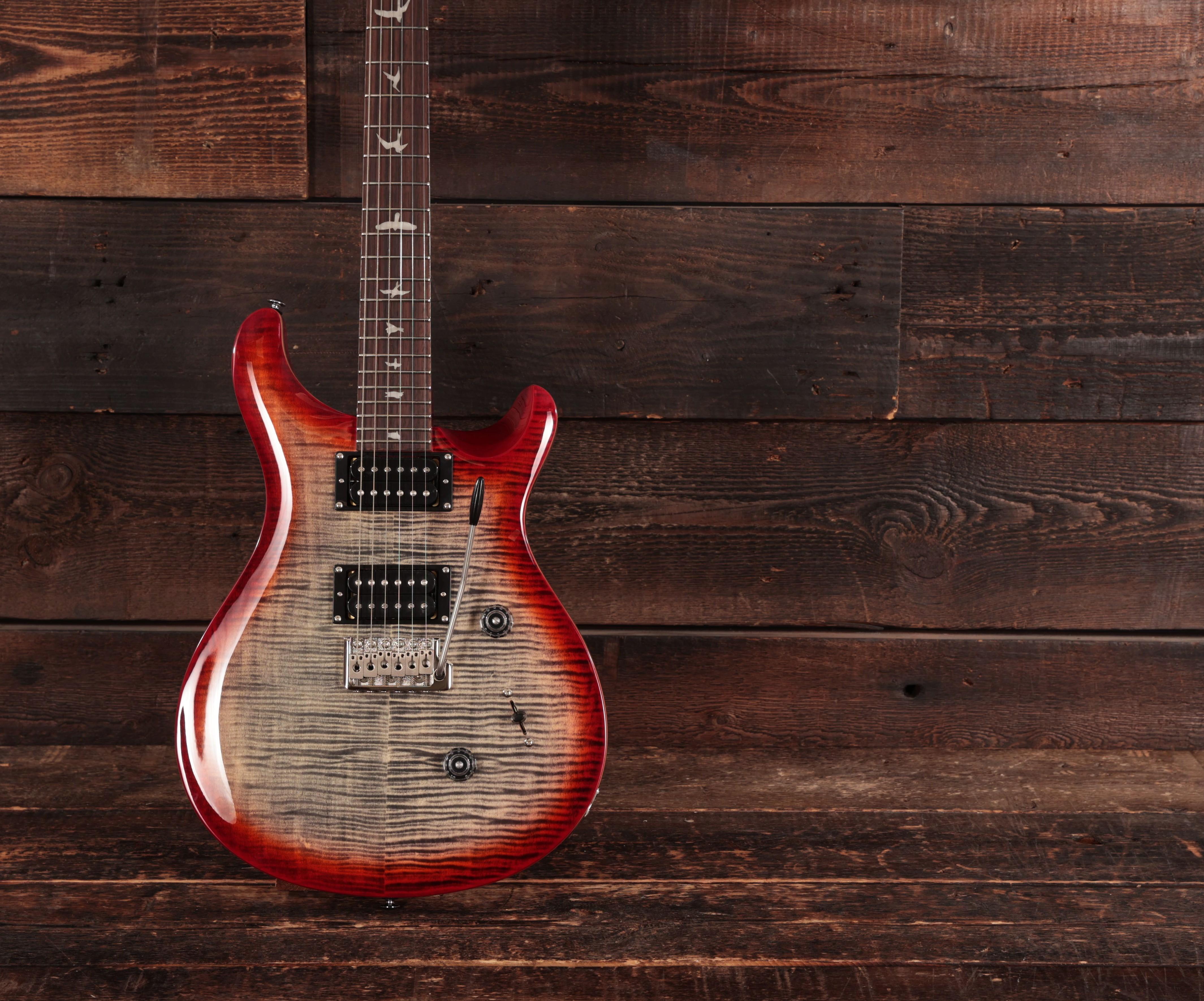 PRS SE Custom 24 Electric Guitar in Charcoal Cherry Burst - SECU44CG-studio.jpg