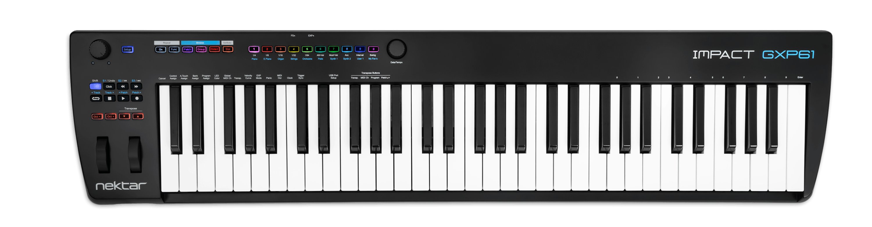Nektar Impact GXP61 MIDI Keyboard & Controller - 454129-GXP61_Birdseye_3250x850PX.jpg