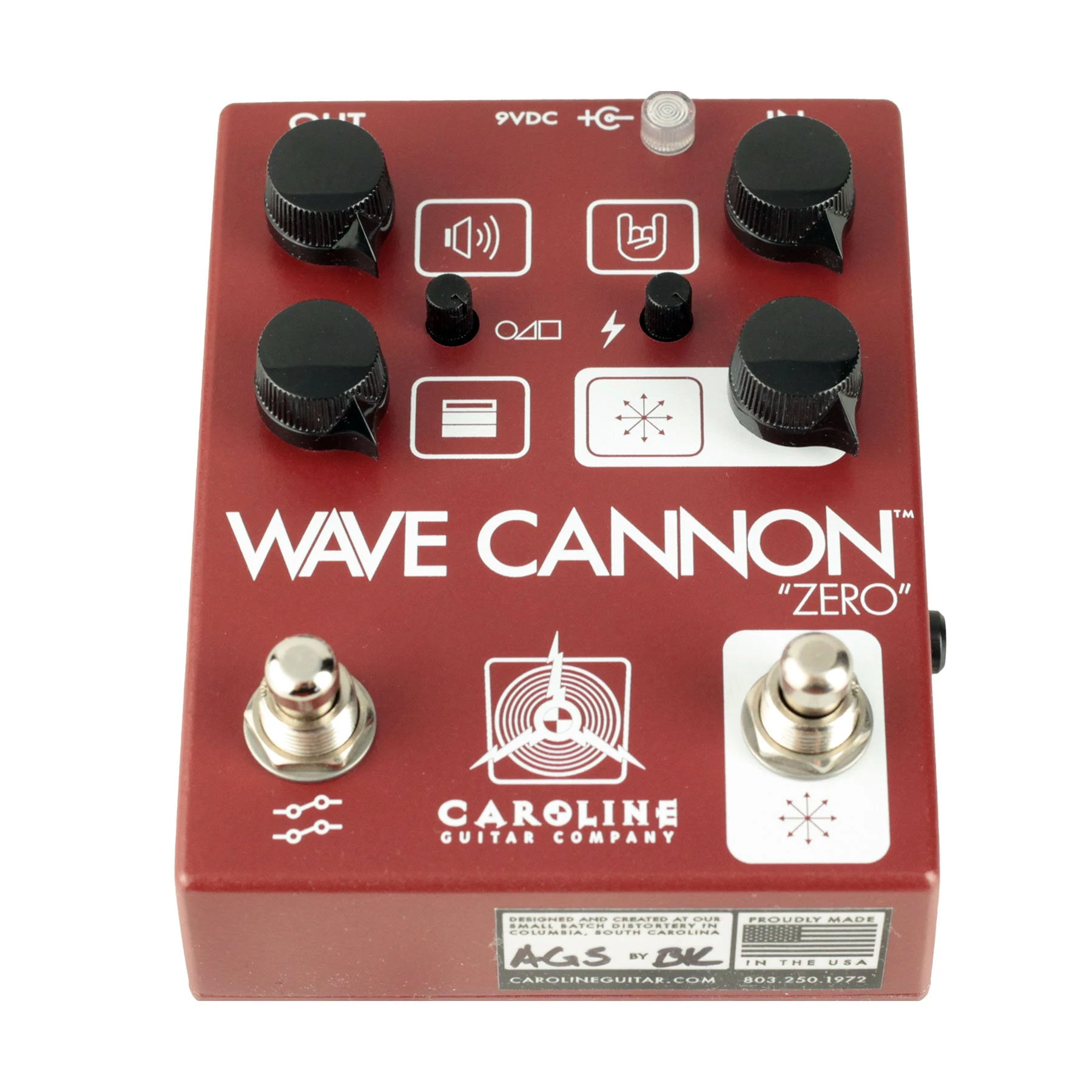 Caroline Guitar Company Wave Cannon Zero Drive and Oscillation Pedal - Caroline_WaveCannonZero_STOCK_4 copy.jpg