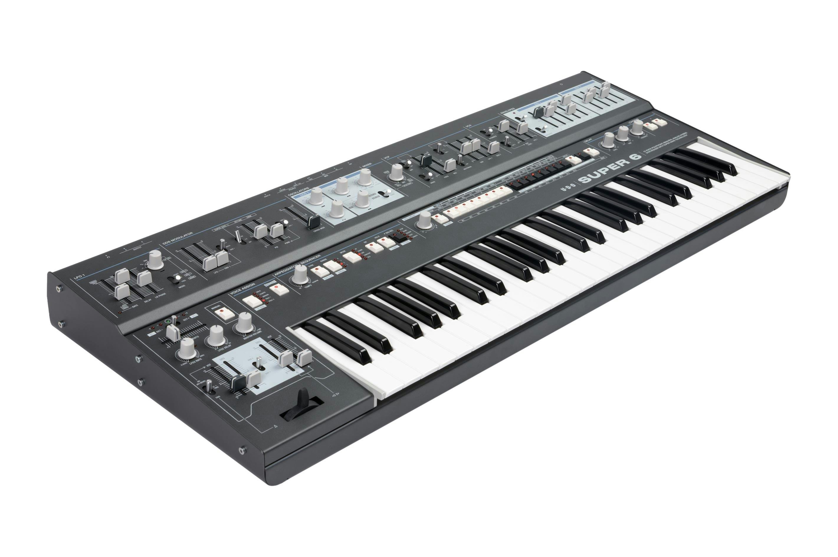 UDO Super 6 - 12 Voice Binaural Analogue Hybrid Synthesizer in Black - 381164-UDO_Super6_White_Web_04.jpg