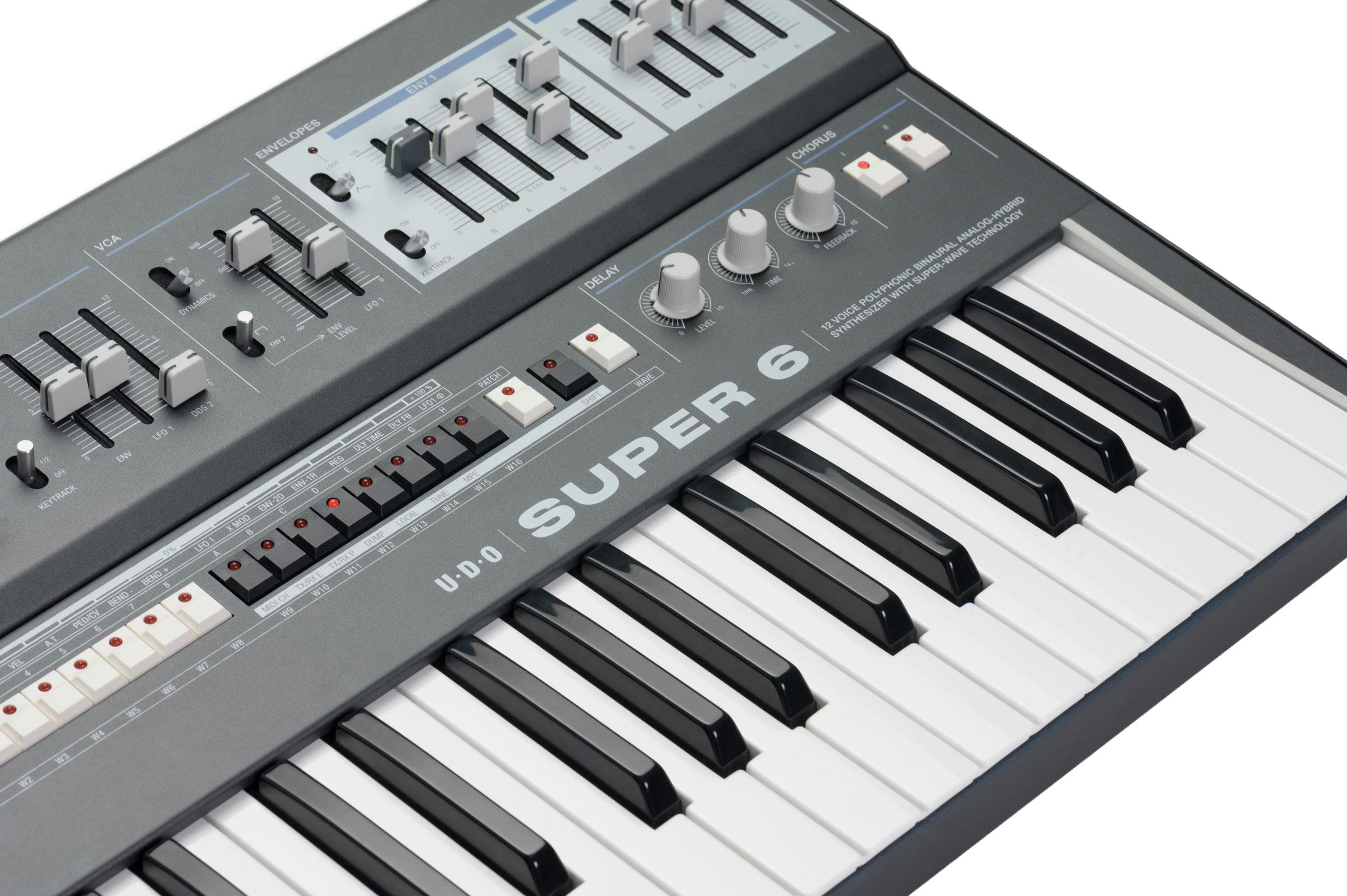 UDO Super 6 - 12 Voice Binaural Analogue Hybrid Synthesizer in Black - 381167-UDO_Super6_White_Web_15.jpg