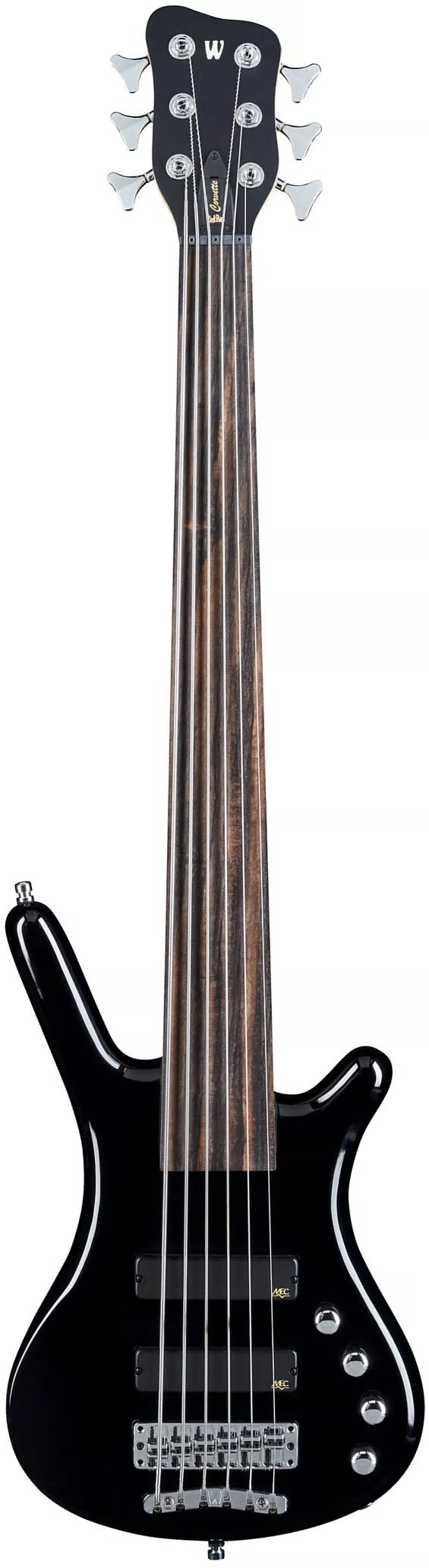 Warwick RockBass Guitar Corvette Basic 6-String Fretless Bass Guitar in Solid Black - WAR0449 2b.jpg