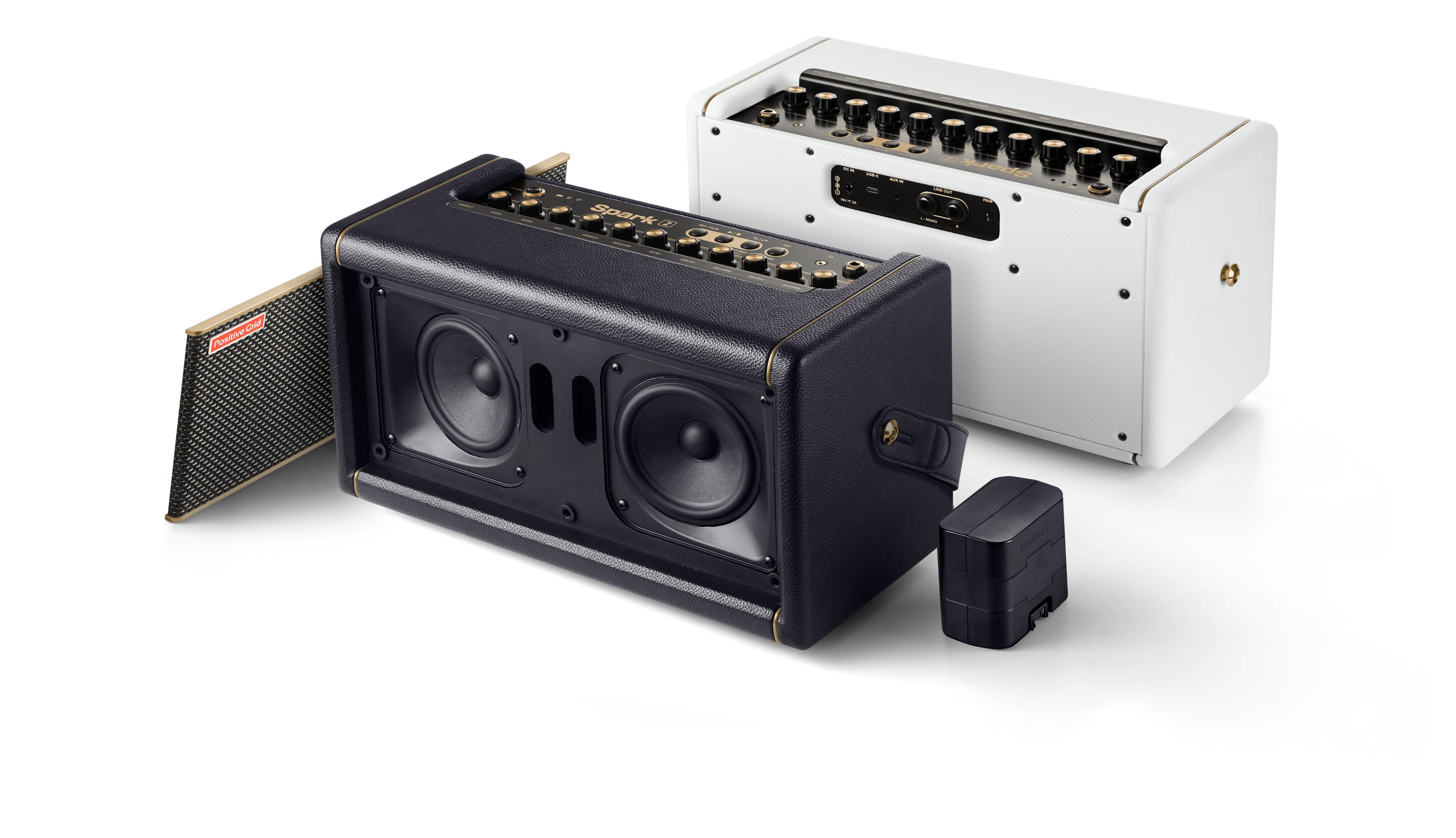 Positive Grid Spark 2 Practice Amp in Pearl with Control-X Wireless Footswitch - SPARK2-P (4).jpg