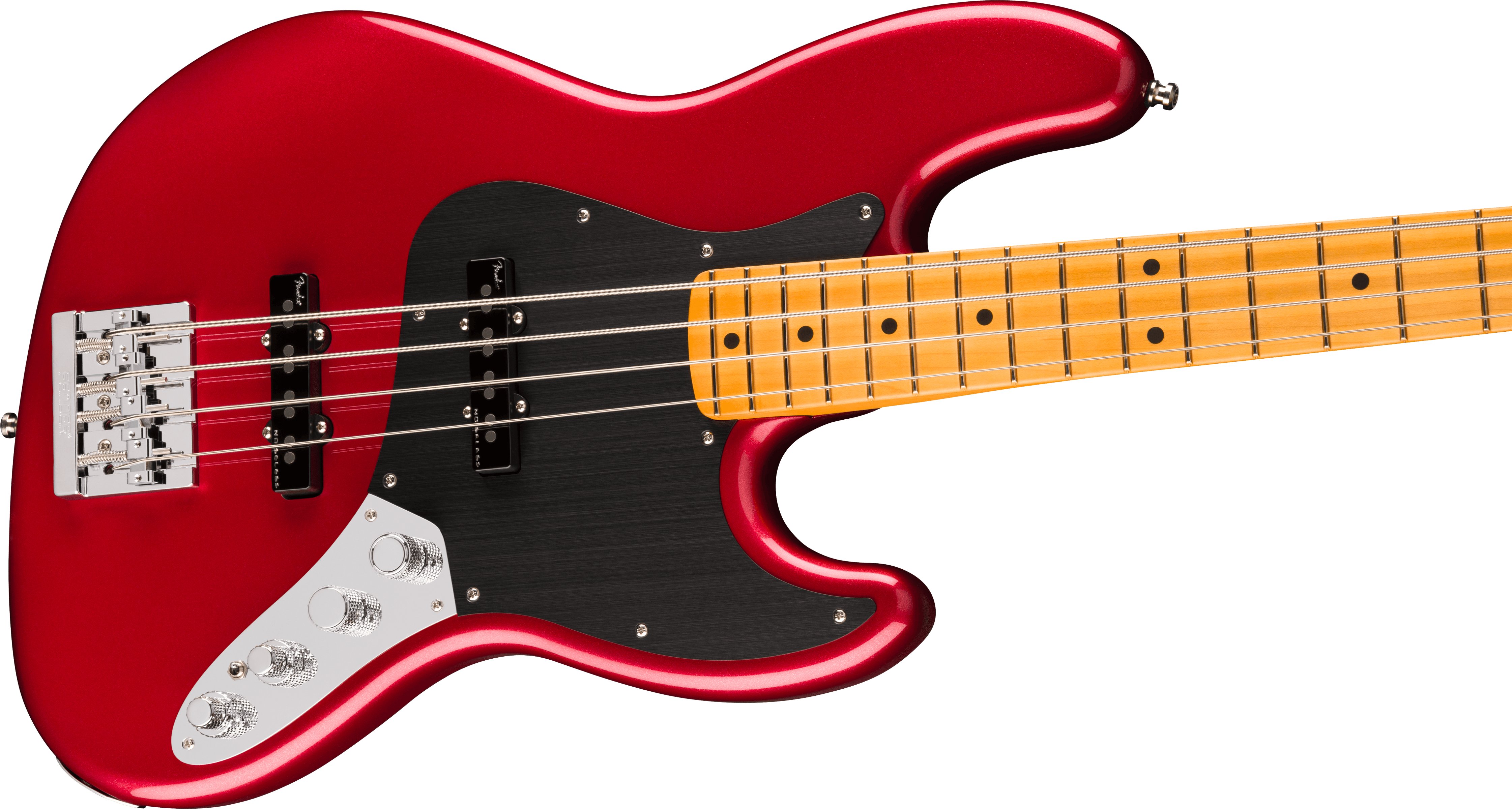 Fender American Ultra II Jazz Bass Guitar in Sinister Red Maple