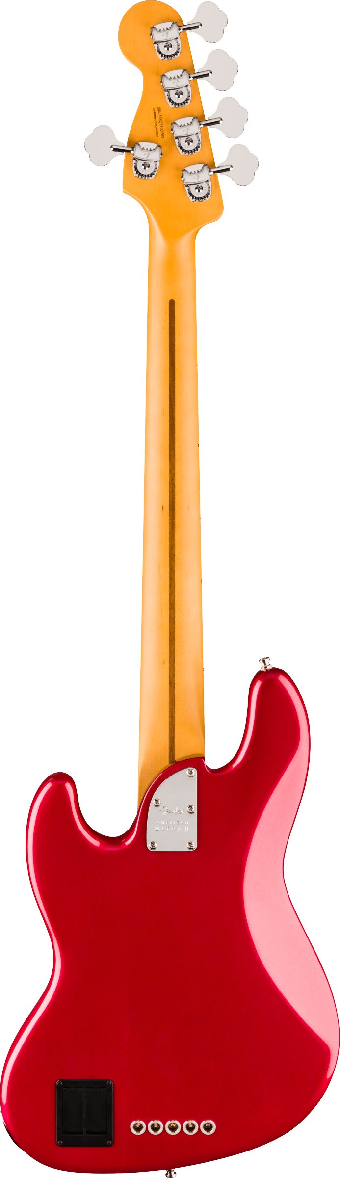 Fender American Ultra II Jazz Bass Guitar V in Sinister Red Maple