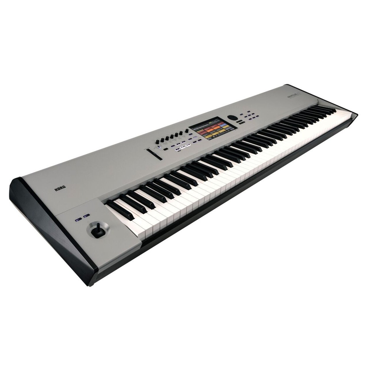 Korg NAUTILUS 88 AT Aftertouch Synth & Workstation - 88 Key - Limited Edition Gray Finish - korg_nautilus_88_at_gray_workstation_keyboard_angle__35496.jpg