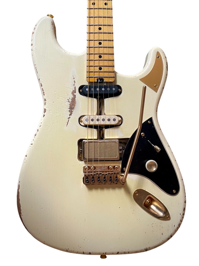 Shabat Guitars Dweezil Zappa Signature Lynx in White  - IMG_1576-scaled-Photoroom.jpg