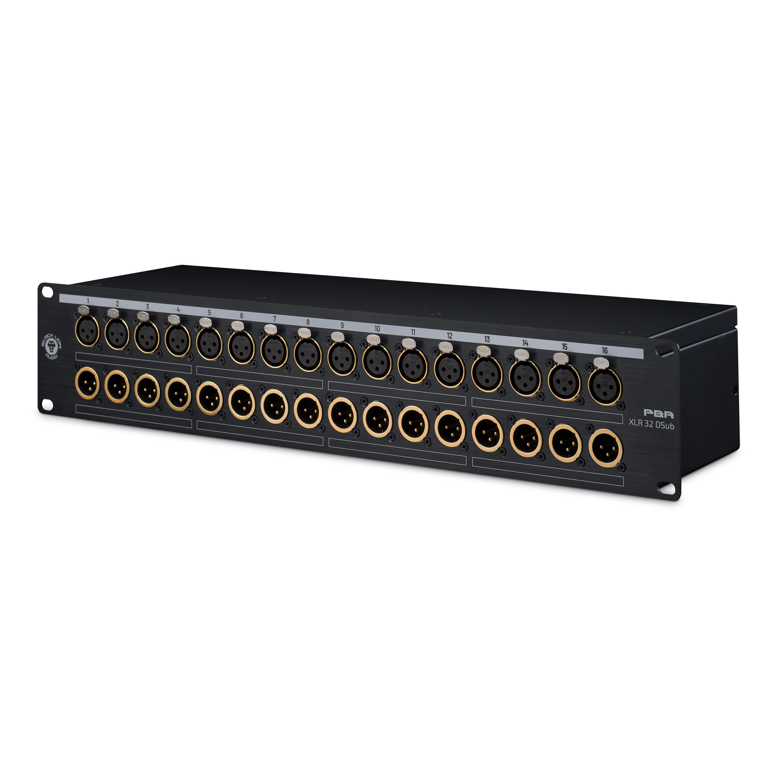 Black lion audio PBR XLR パッチベイ Black Lion Audio XLR 32 Patch Bay (Dsub) - Andertons Music Co