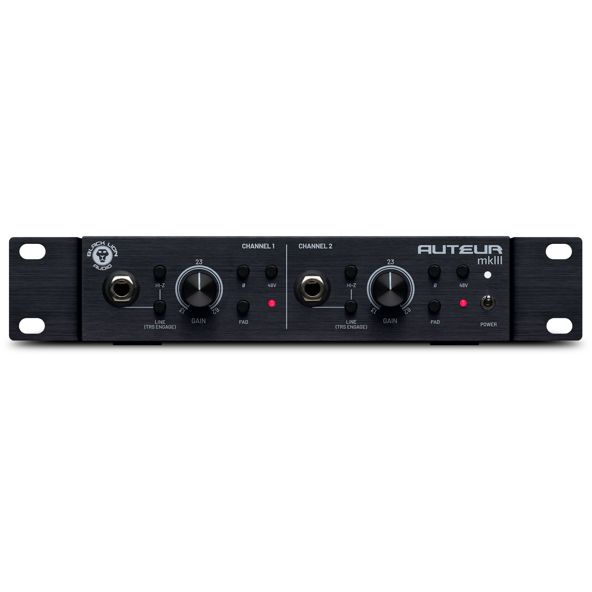 Black Lion AUTEUR MK3 2 Channel Transformer Coupled Mic Preamp - black-lion-audio-auteur-mkiii-front-rack-ears.jpg