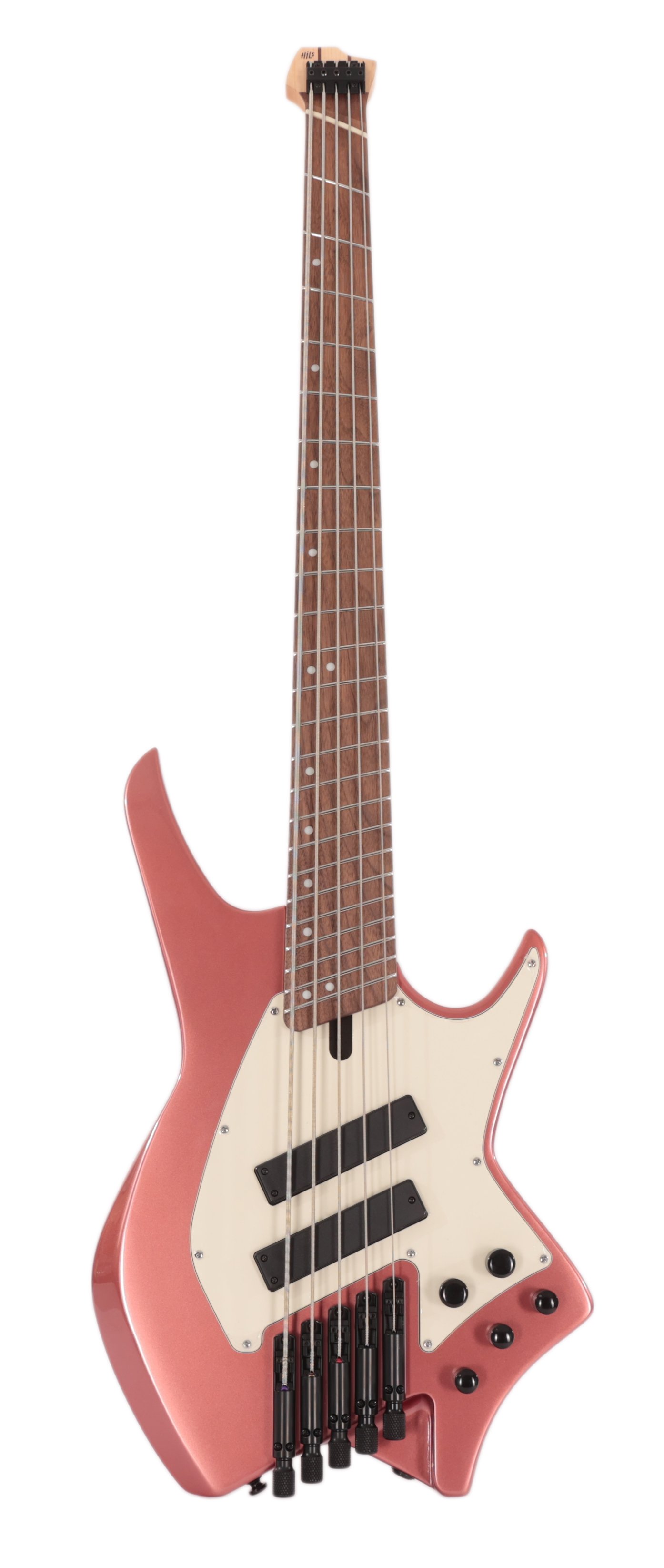 HILS NEXT HNB5 5-String Bass Guitar in Gloss Metallic Rosegold with Fanned Frets - HNB5G-NS-MRG (2).jpg