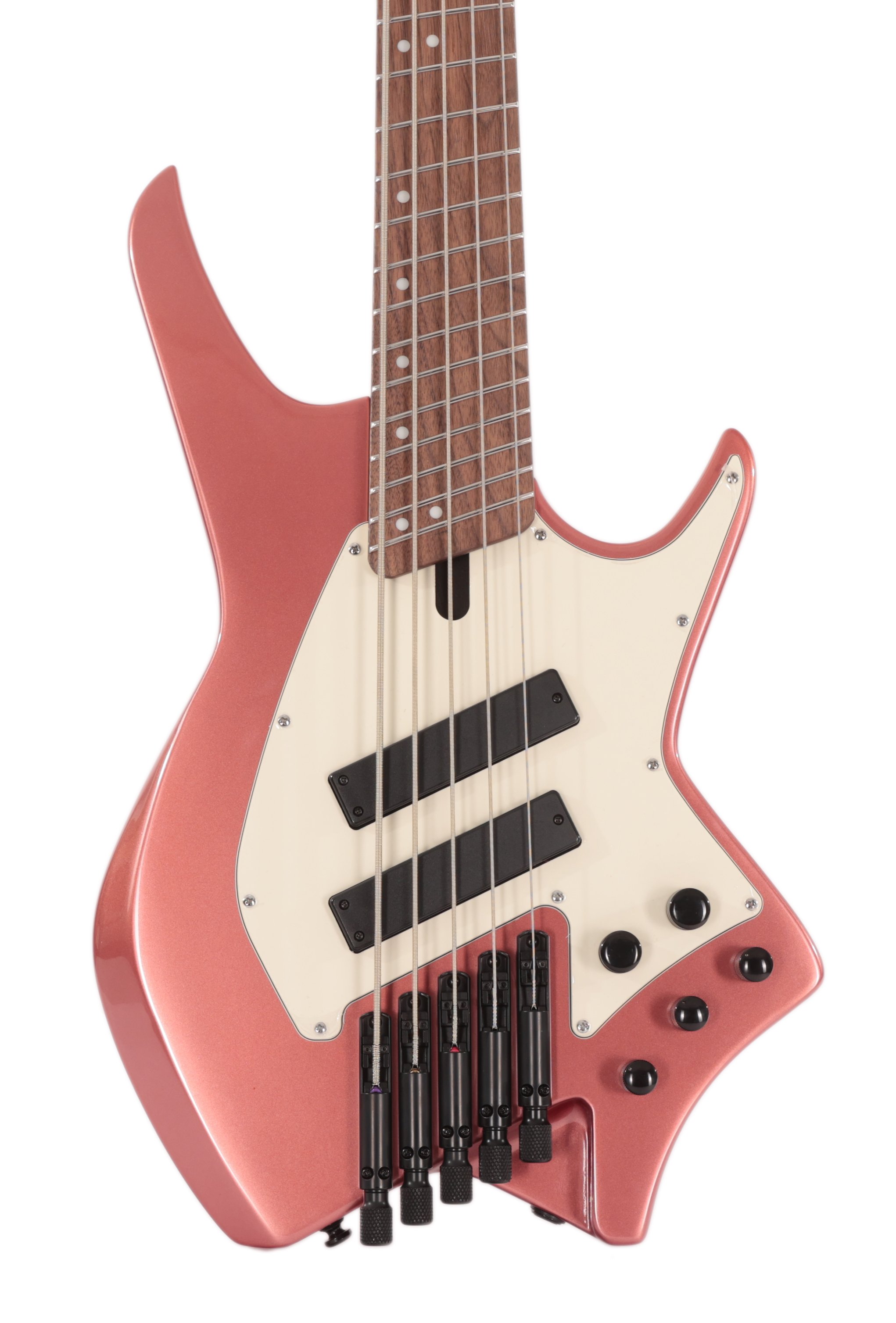HILS NEXT HNB5 5-String Bass Guitar in Gloss Metallic Rosegold with Fanned Frets - HNB5G-NS-MRG  (1).jpg