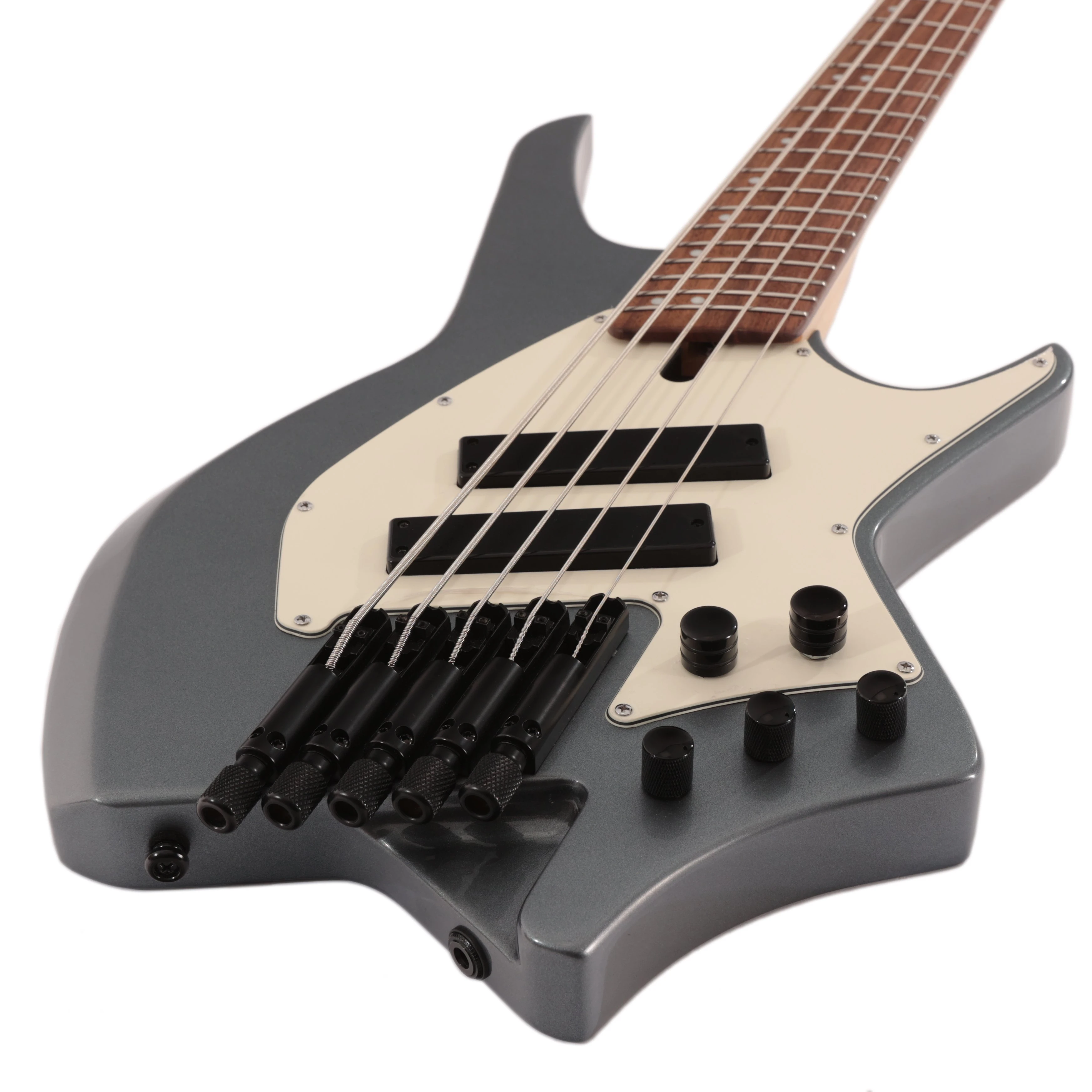 HILS NEXT HNB5 5-String Bass Guitar in Gloss Gunmetal Grey with Fanned Frets - HNB5G-NS-GMG   (4).jpg