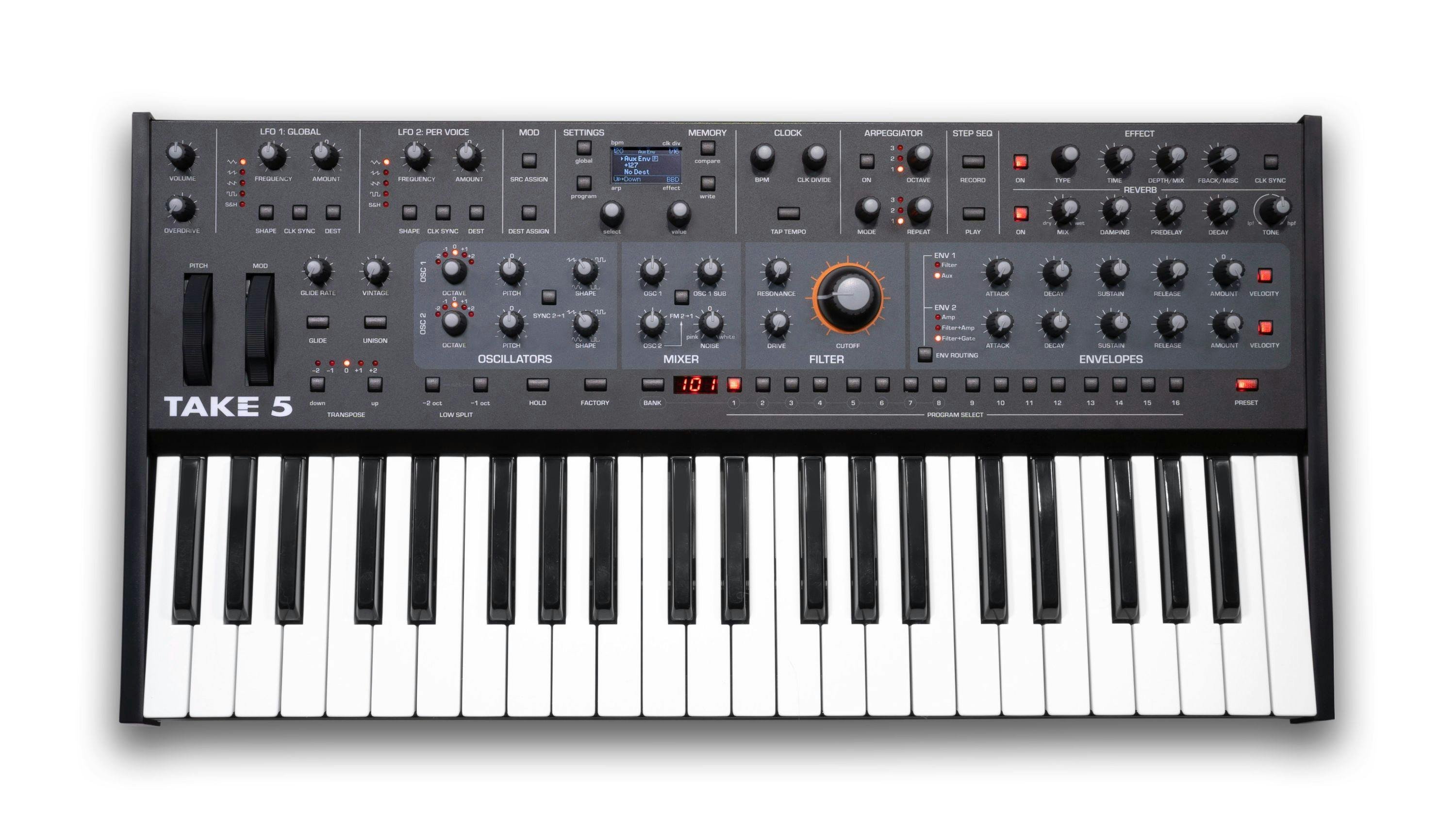 Sequential Take 5 - 5-Voice Analogue Synthesiser - 460949-Take 5 Top.jpg