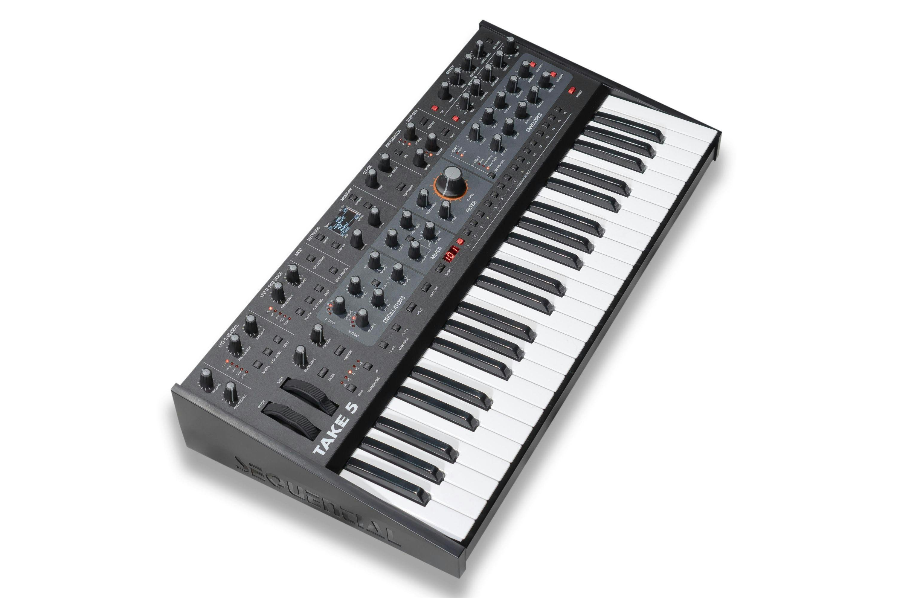 Sequential Take 5 - 5-Voice Analogue Synthesizer - 460951-Take 5 Left Angle Standard.jpg